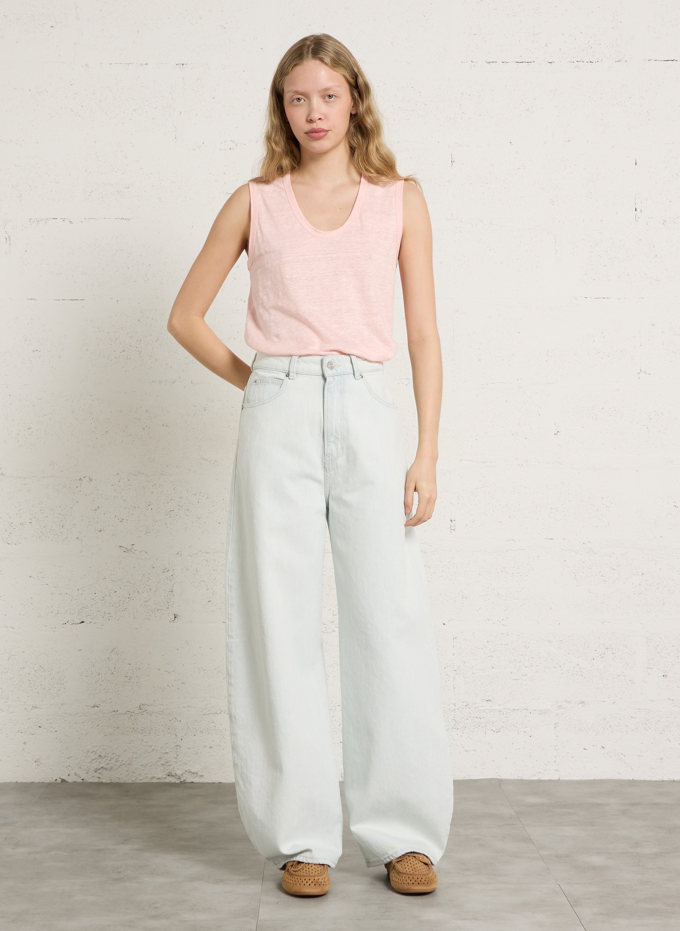 Boyfriend-Taillenjeans BERENICE Blau