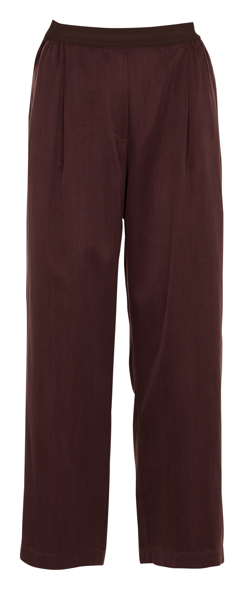 Gerade geschnittene Hose mit elastischem Bund und Streifen SESSUN Braun