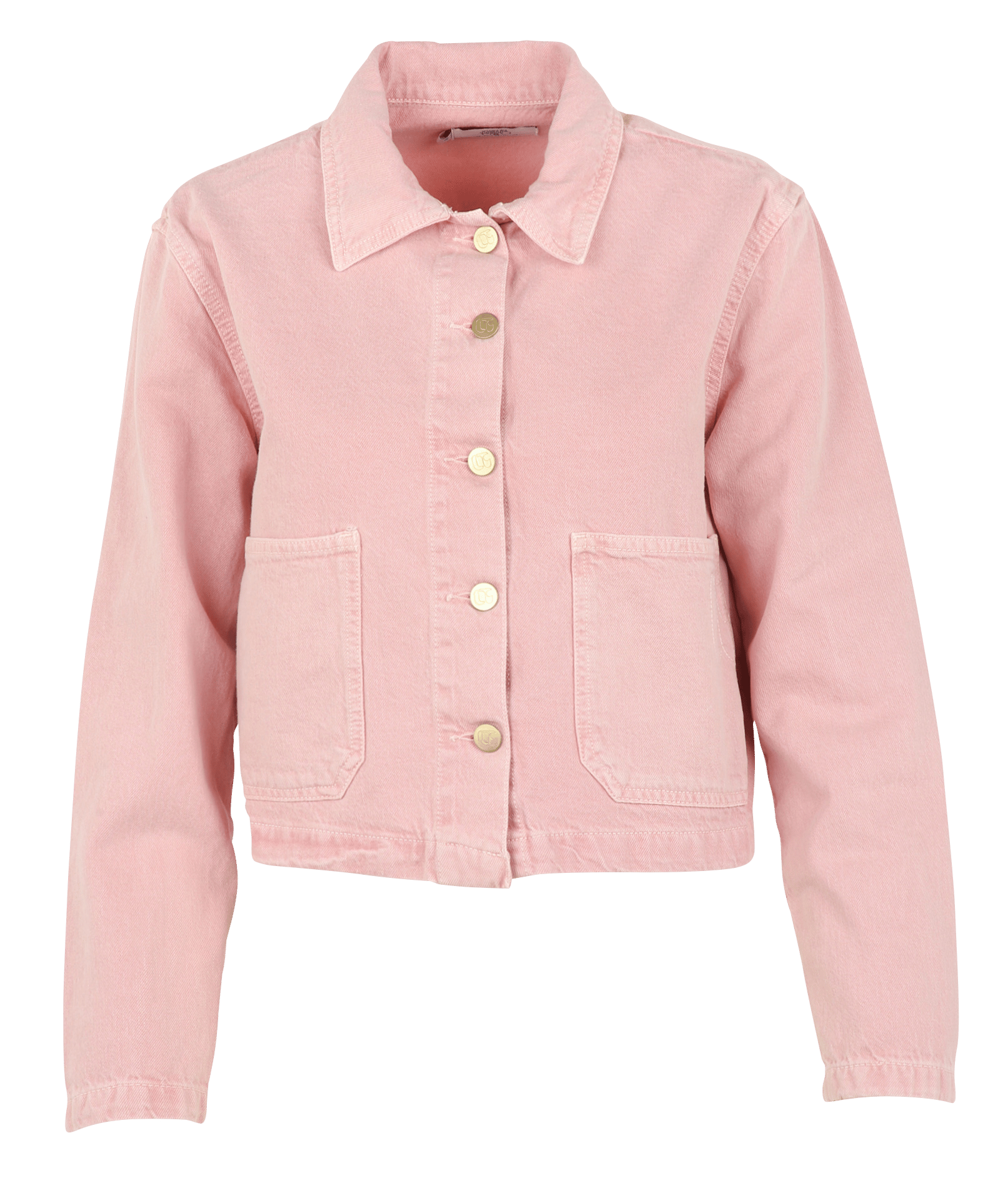 Denim jacket with classic collar LE TEMPS DES CERISES Black