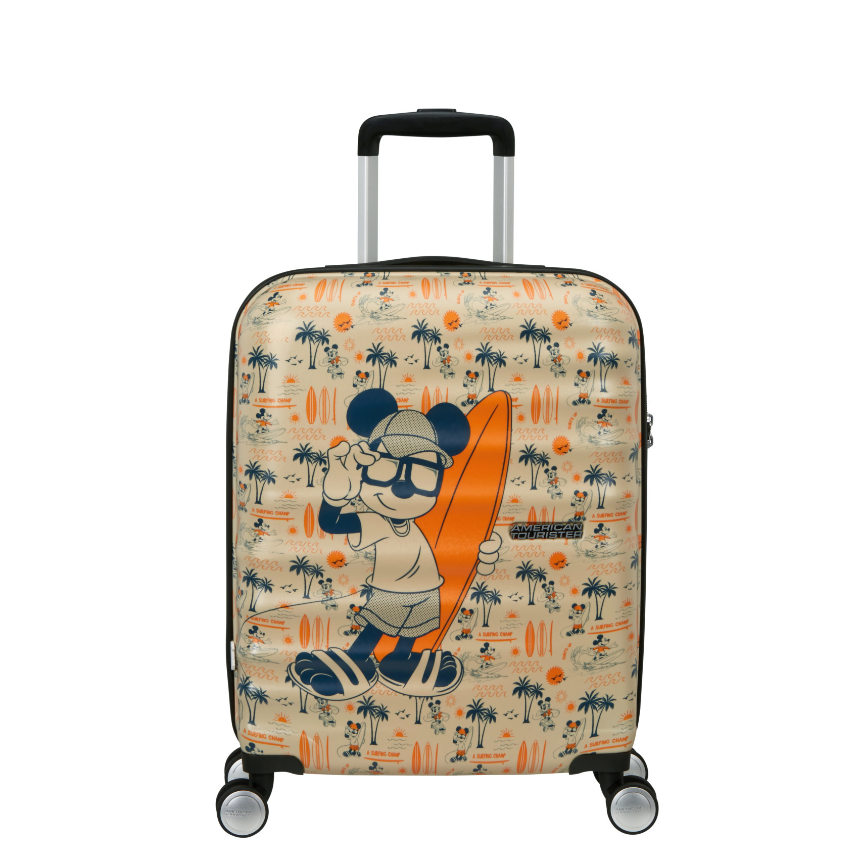 Wavebreaker Disney 4-wheel suitcase size S AMERICAN TOURISTER Yellow