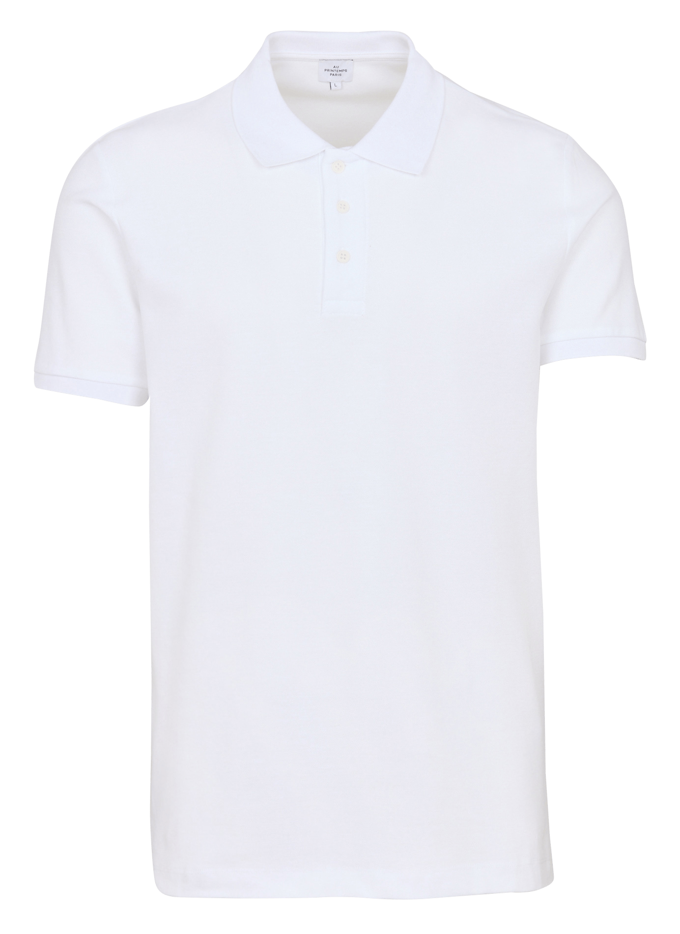 White short-sleeve polo AU PRINTEMPS PARIS