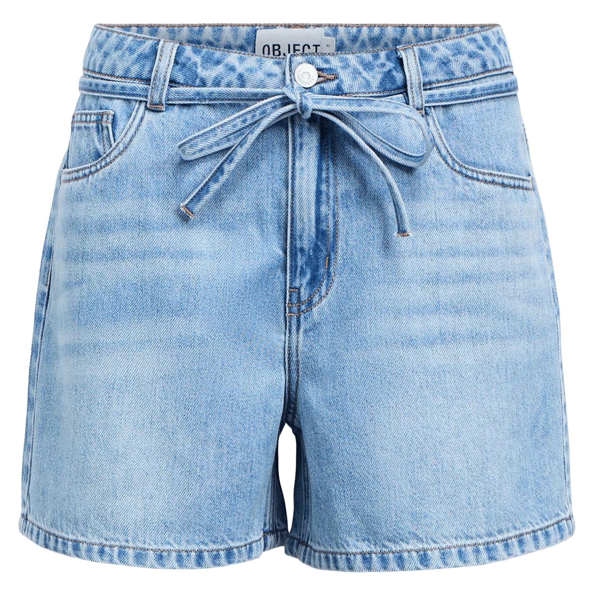 Short droit à ceinture fine OBJECT Bleu