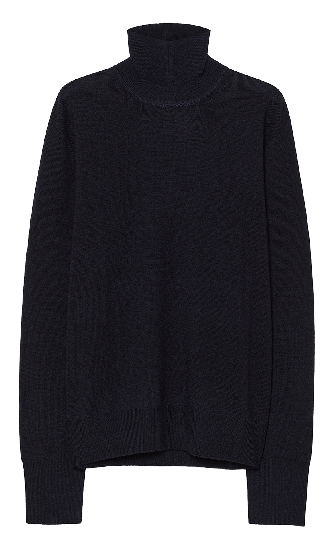 Straight wool polo neck jumper POMANDERE Blue