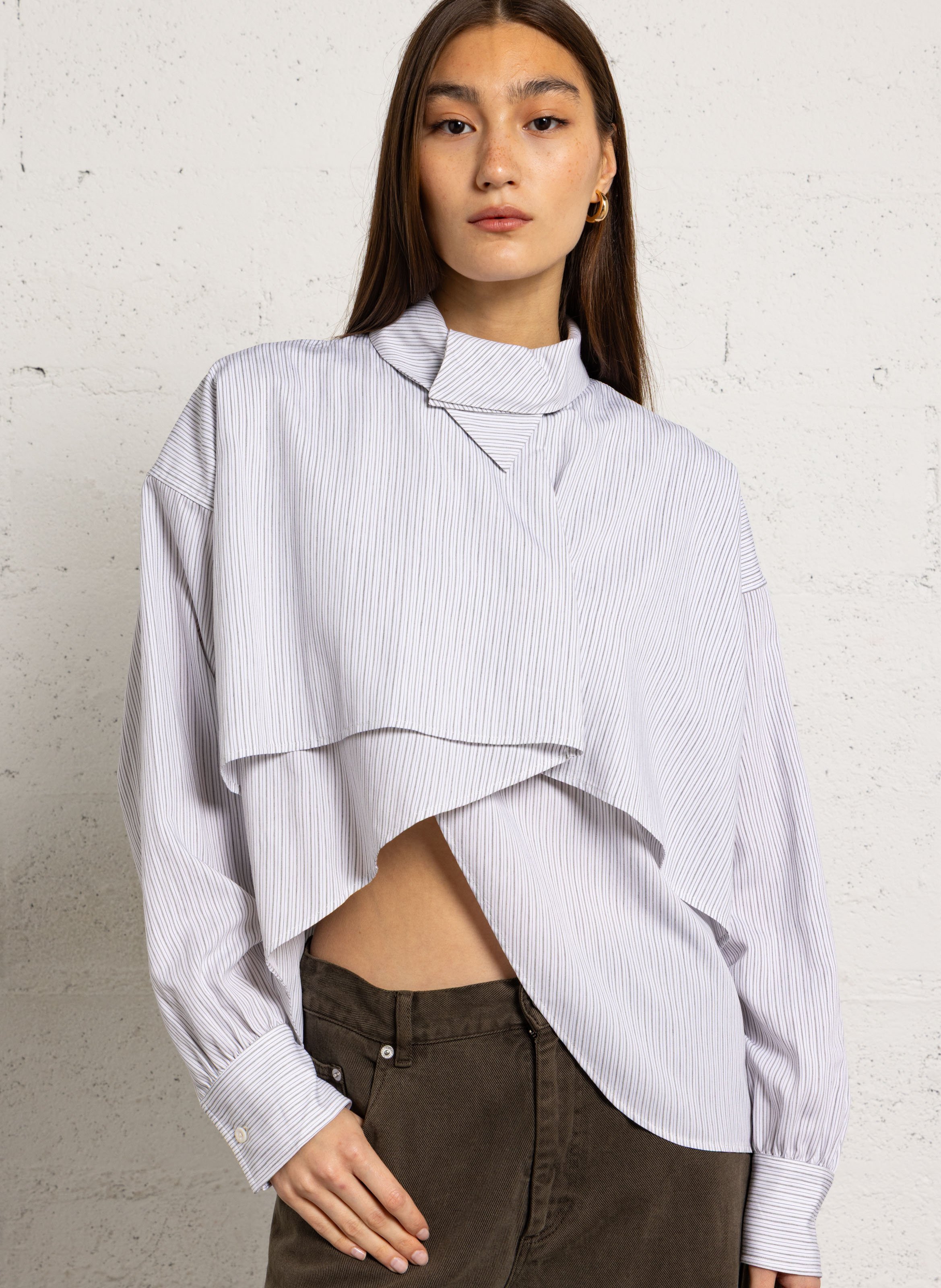 Chemise ample en coton rayé MARGAUX LONNBERG Multicolore