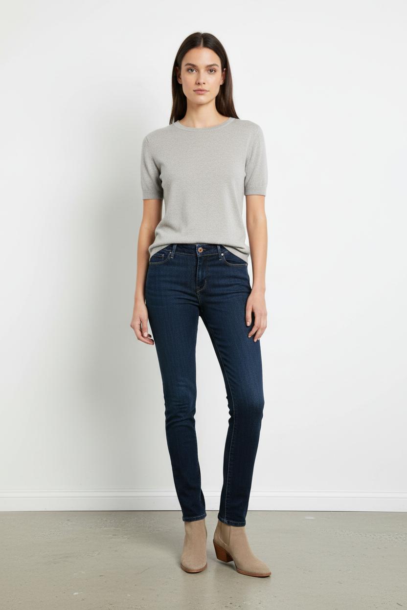 Cropped slim jeans with studs LEVI'S - Seconde main Blue
