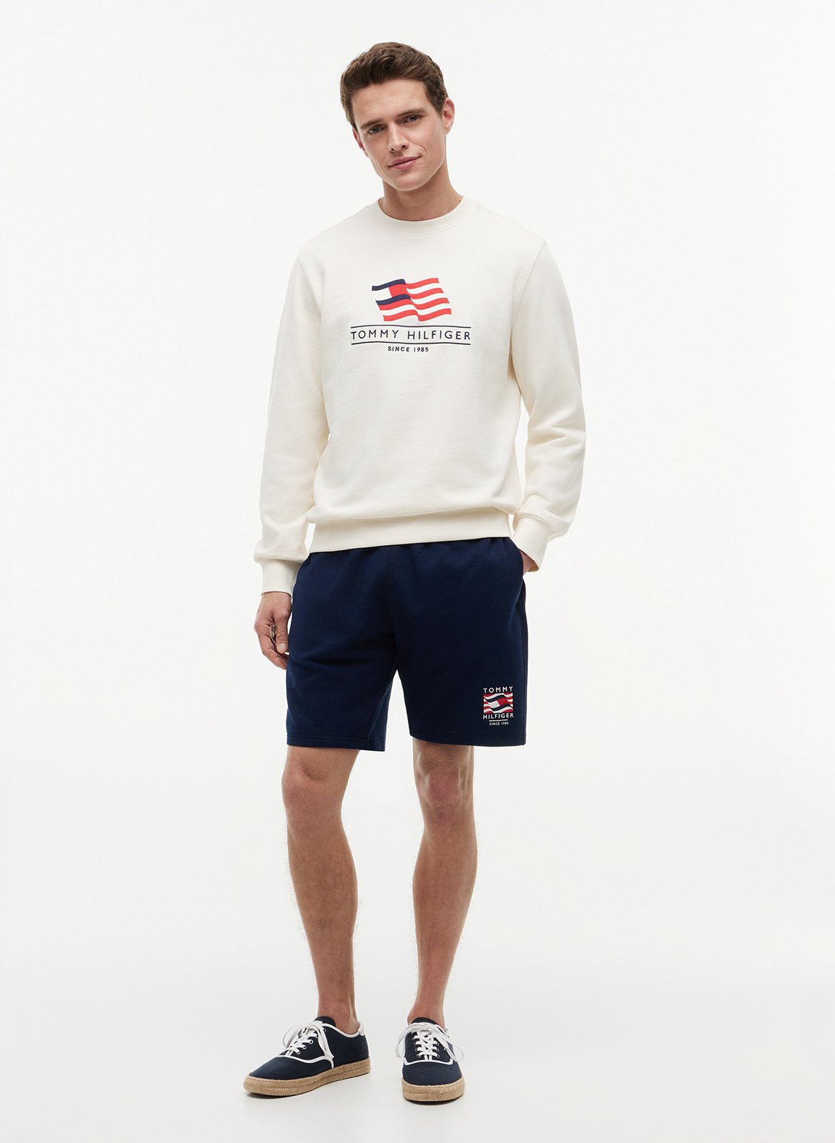 Bedruckter Rundhals-Sweater TOMMY HILFIGER Gelb