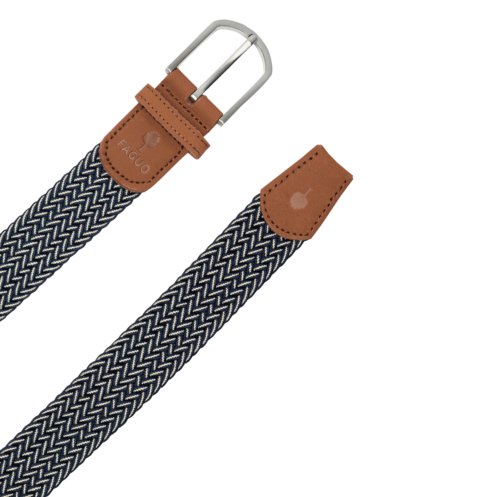 Elasticated braided belt FAGUO Blue