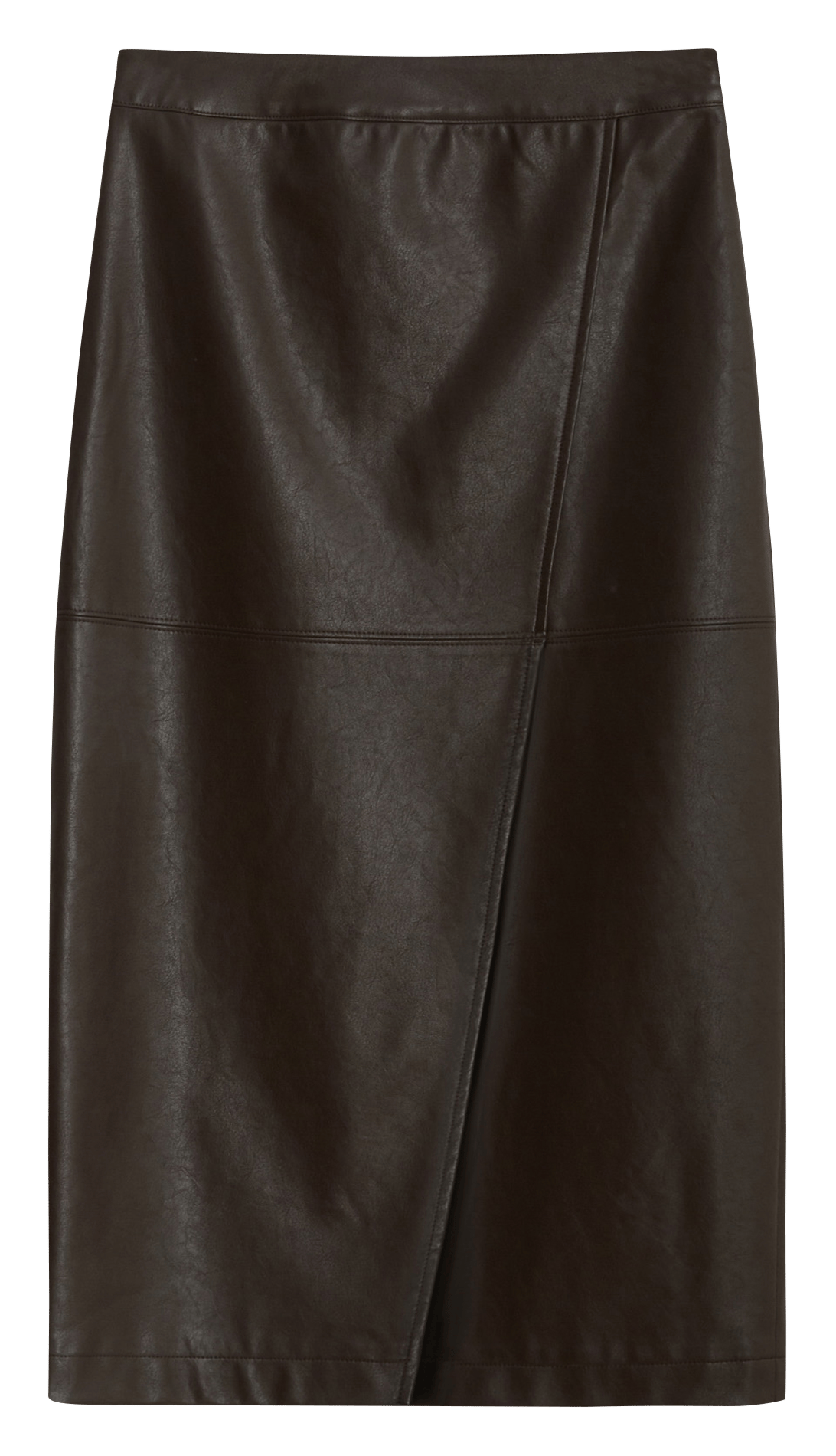 Jupe midi droite effet cuir | Marron GRACE ET MILA Femme