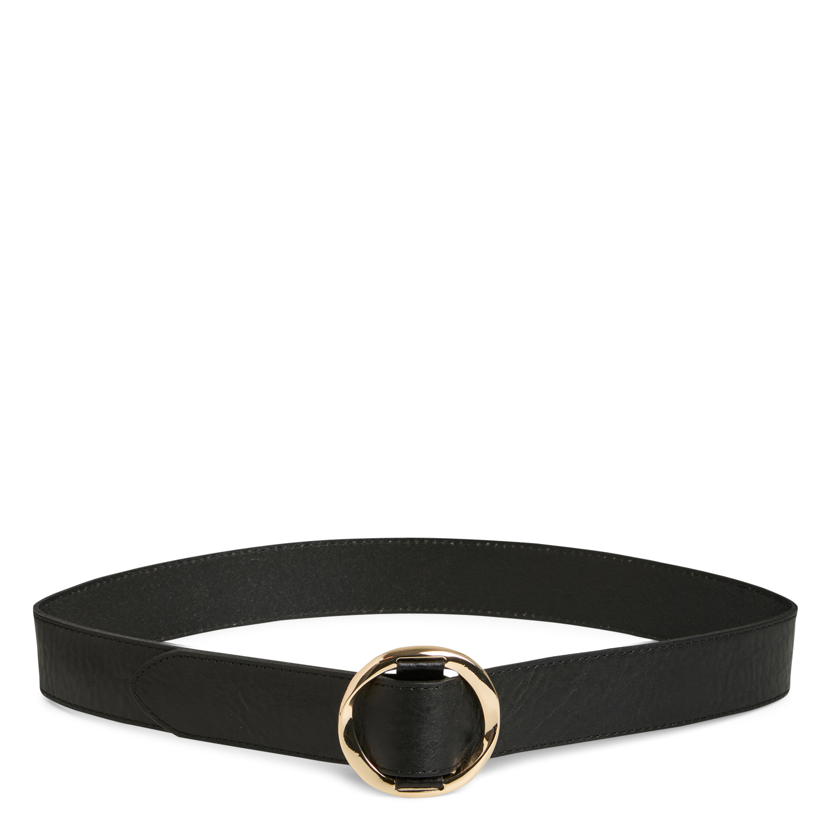 Ceinture en cuir PIECES Noir