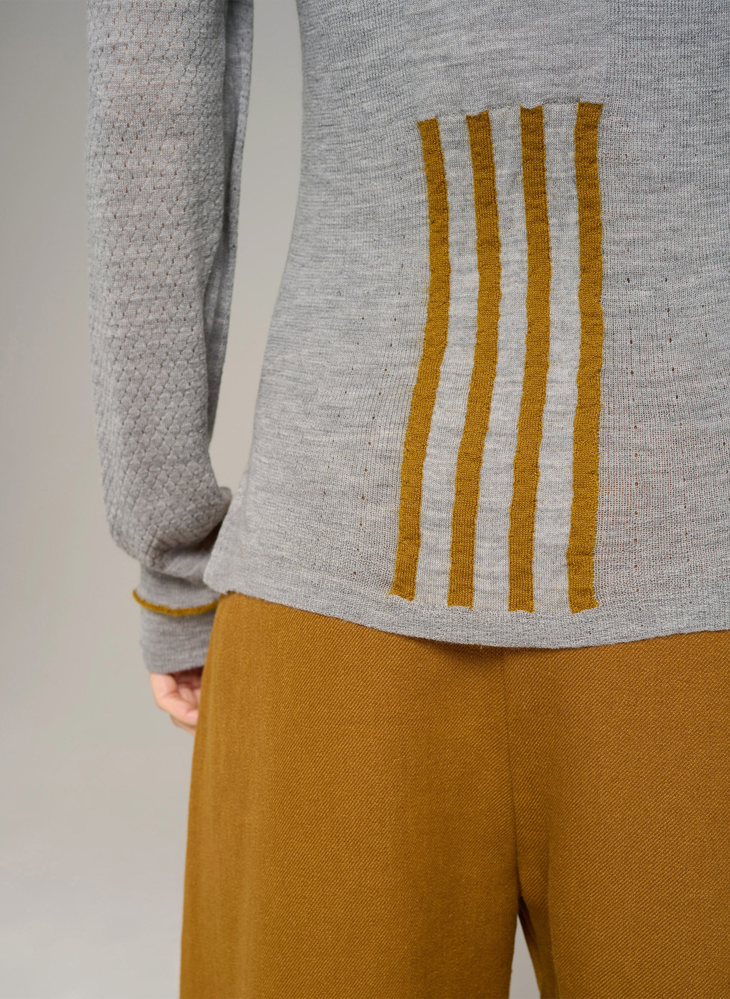 Rundhalspullover aus feinem Wollmix COTELAC Beige