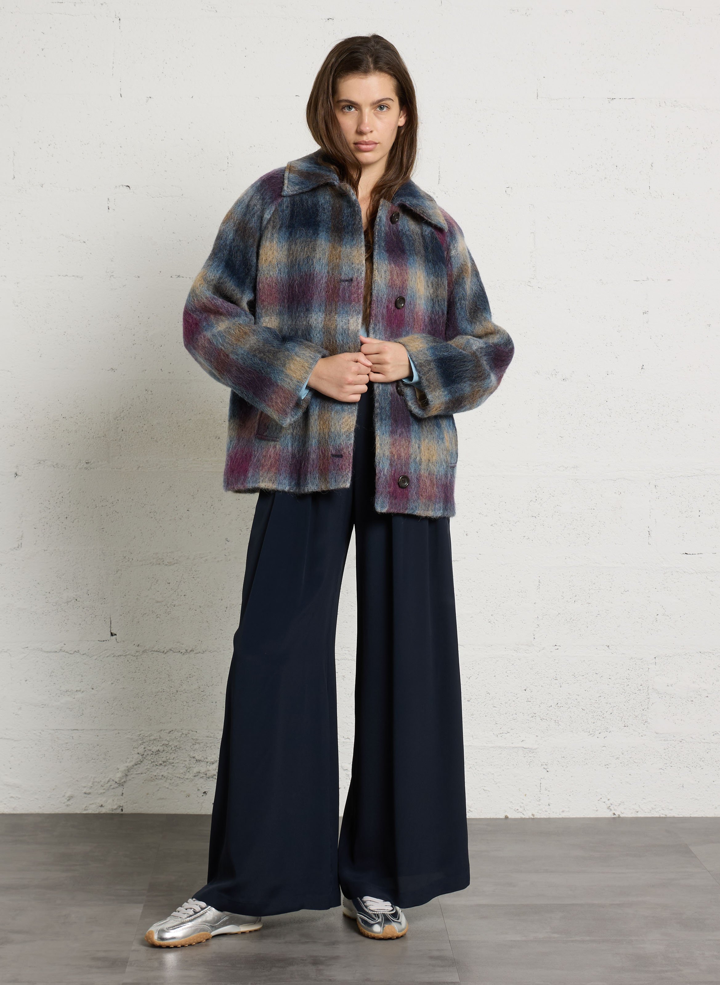 Manteau oversize col classique MOMONI Multicolore