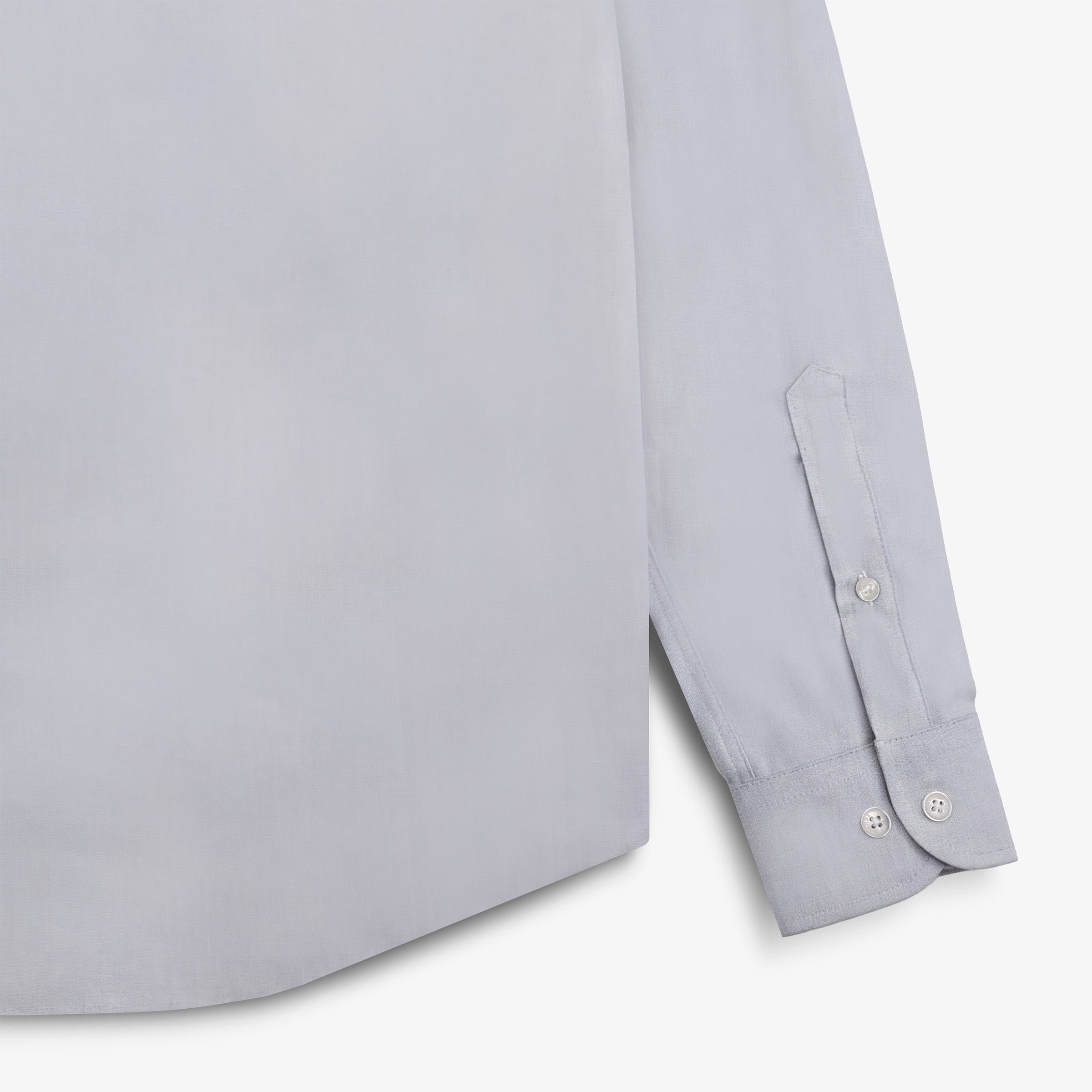 Long-sleeved cotton shirt with grey diamond chest pocket SERGE BLANCO Grey