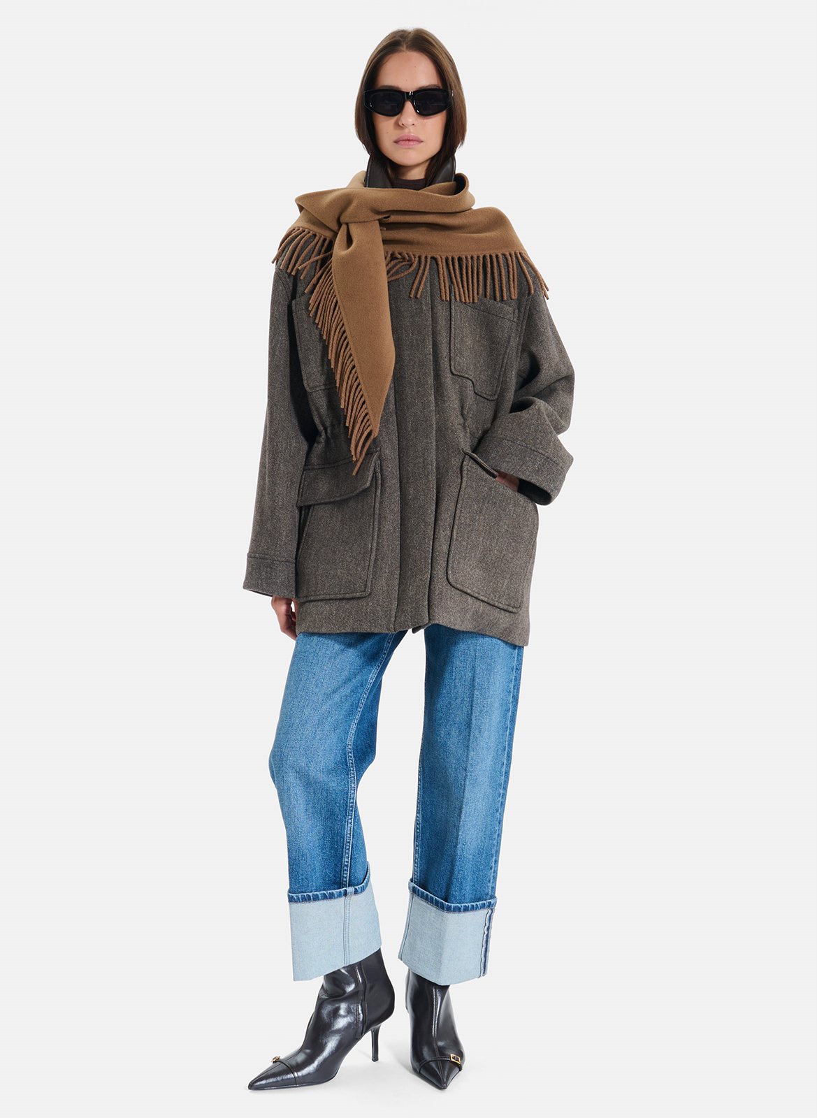 Oversized wool coat ZAPA Brown