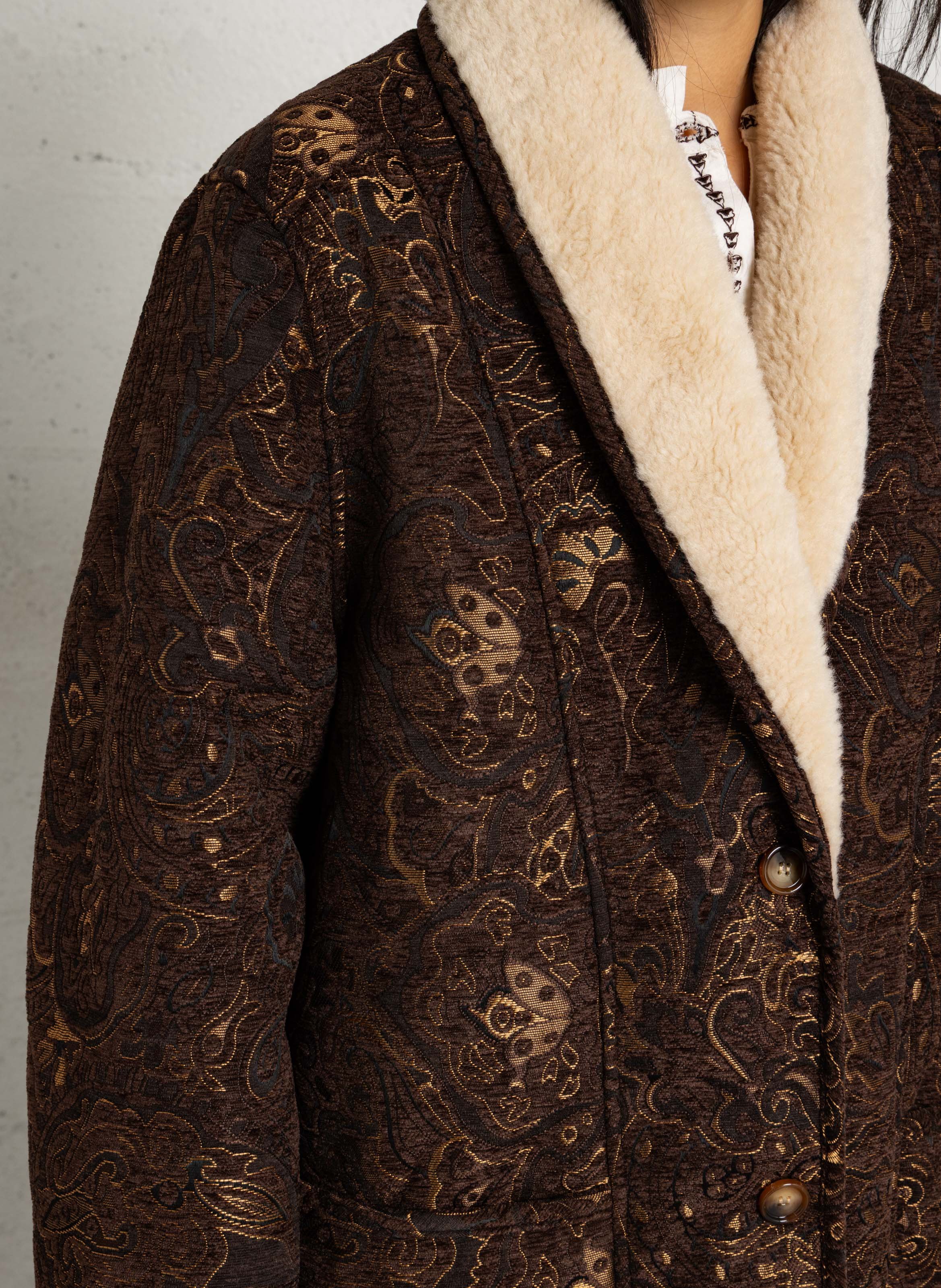 Gerade Jacke mit Schalkragen LA PETITE ETOILE Braun