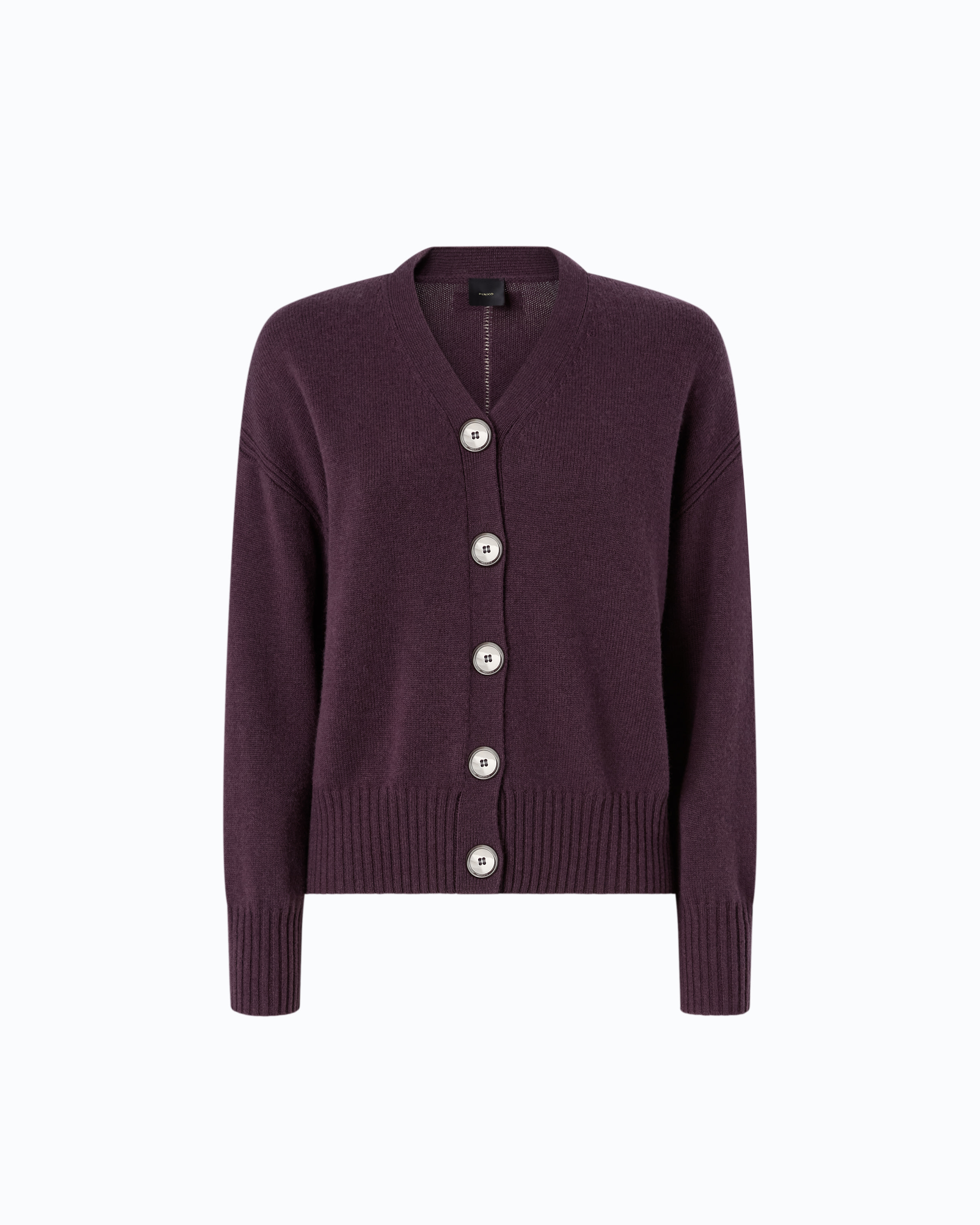 Wool and cashmere cardigan PINKO Purple