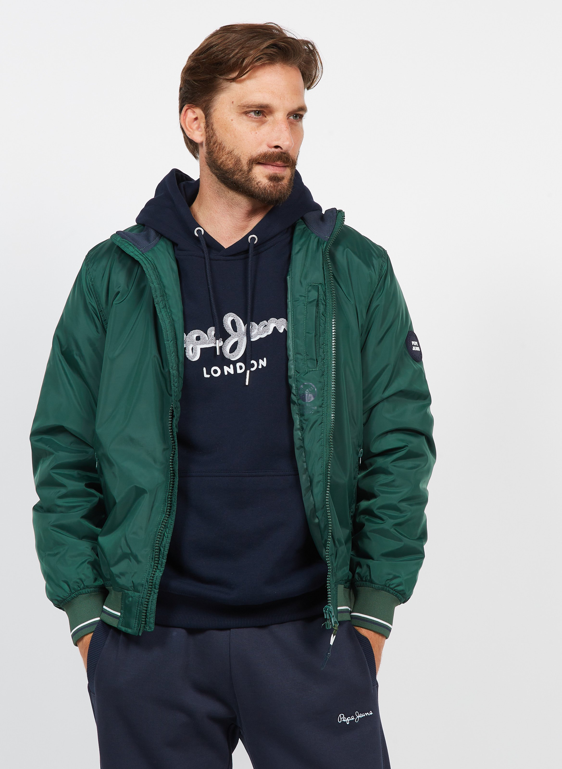 Cazadora Con Cuello Alto Forest Green Pepe Jeans - Hombre | Place Tendances