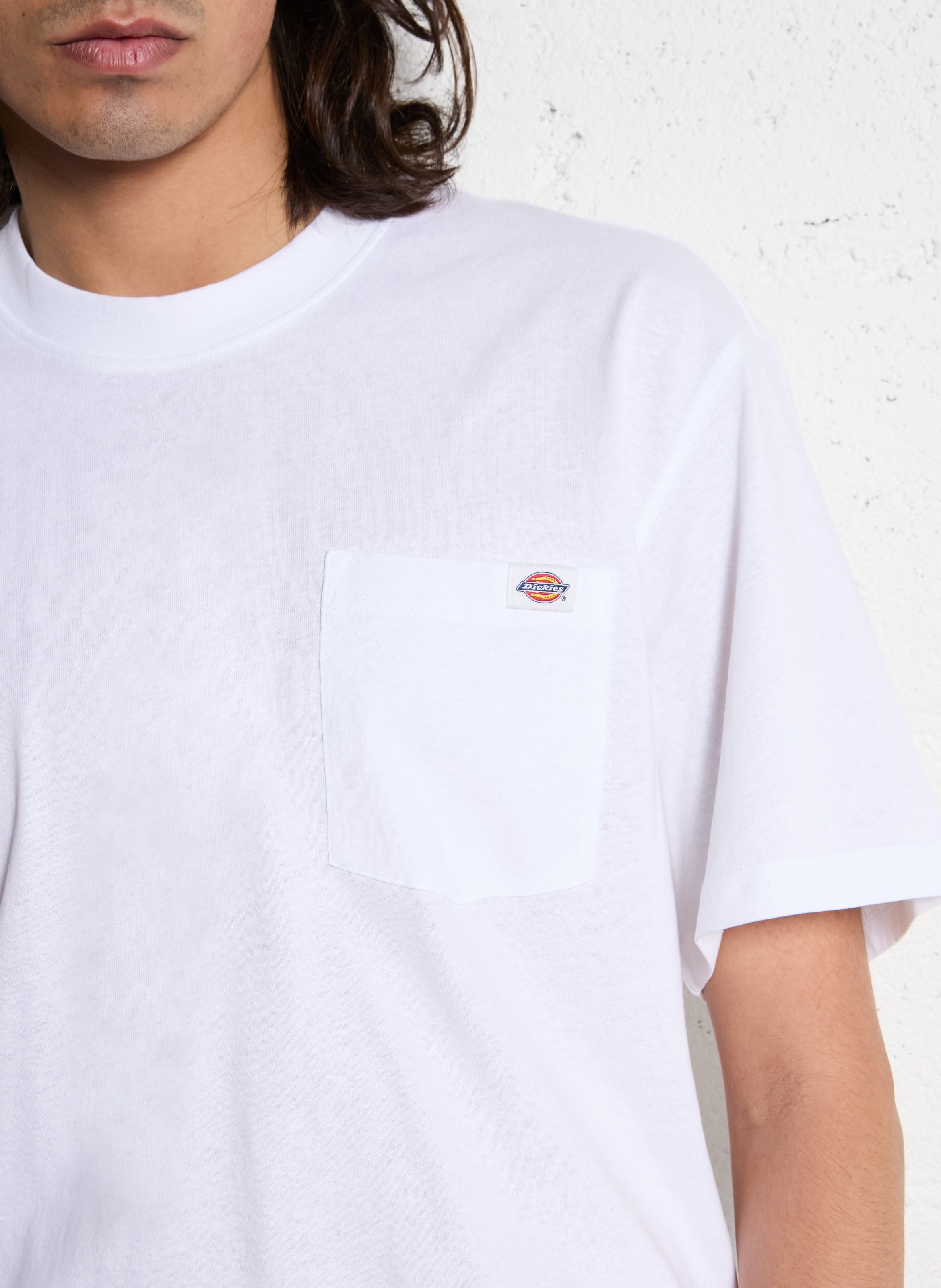 Straight cotton-blend T-shirt DICKIES White