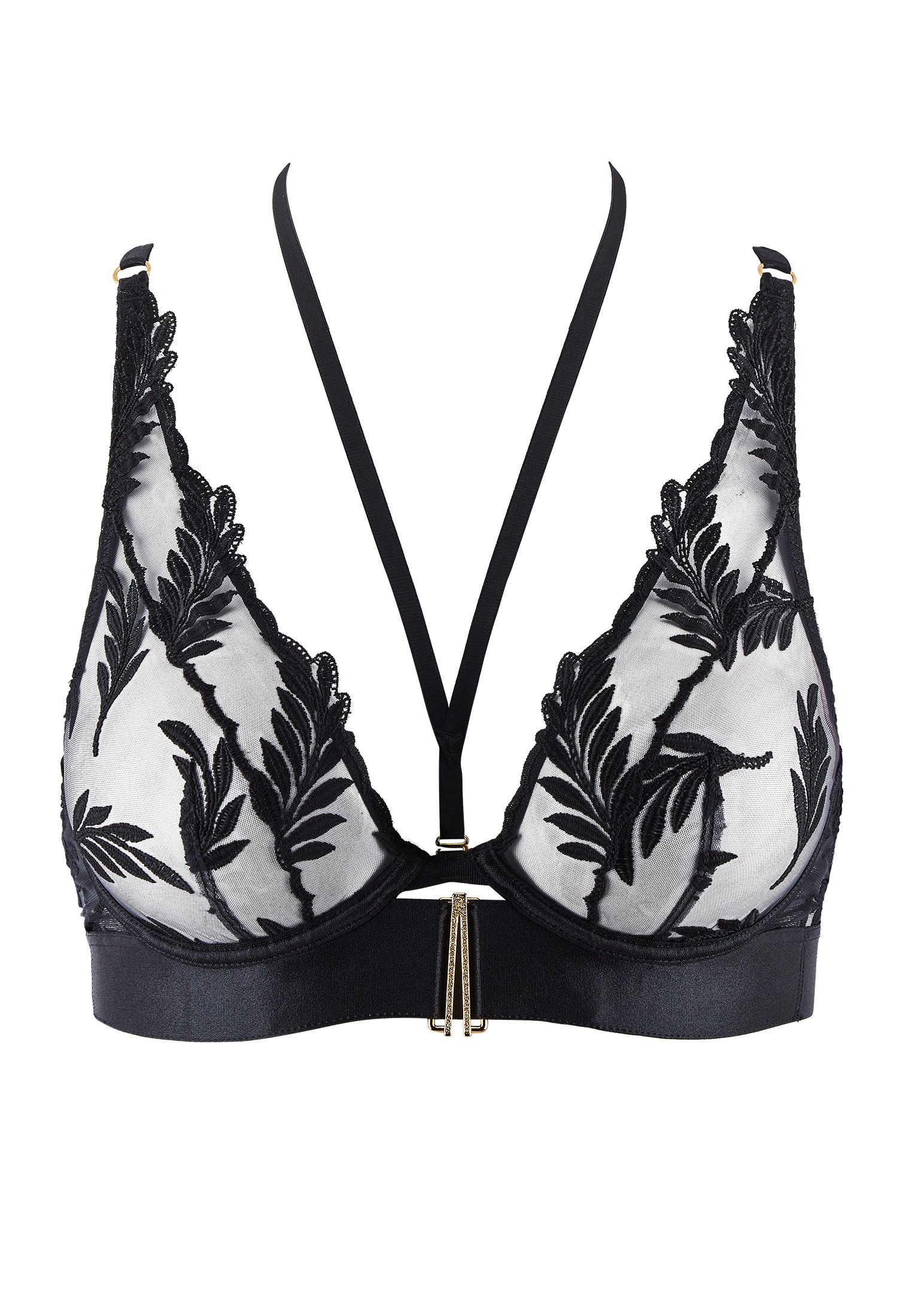A la Folie kohl black underwired triangle bra AUBADE Black