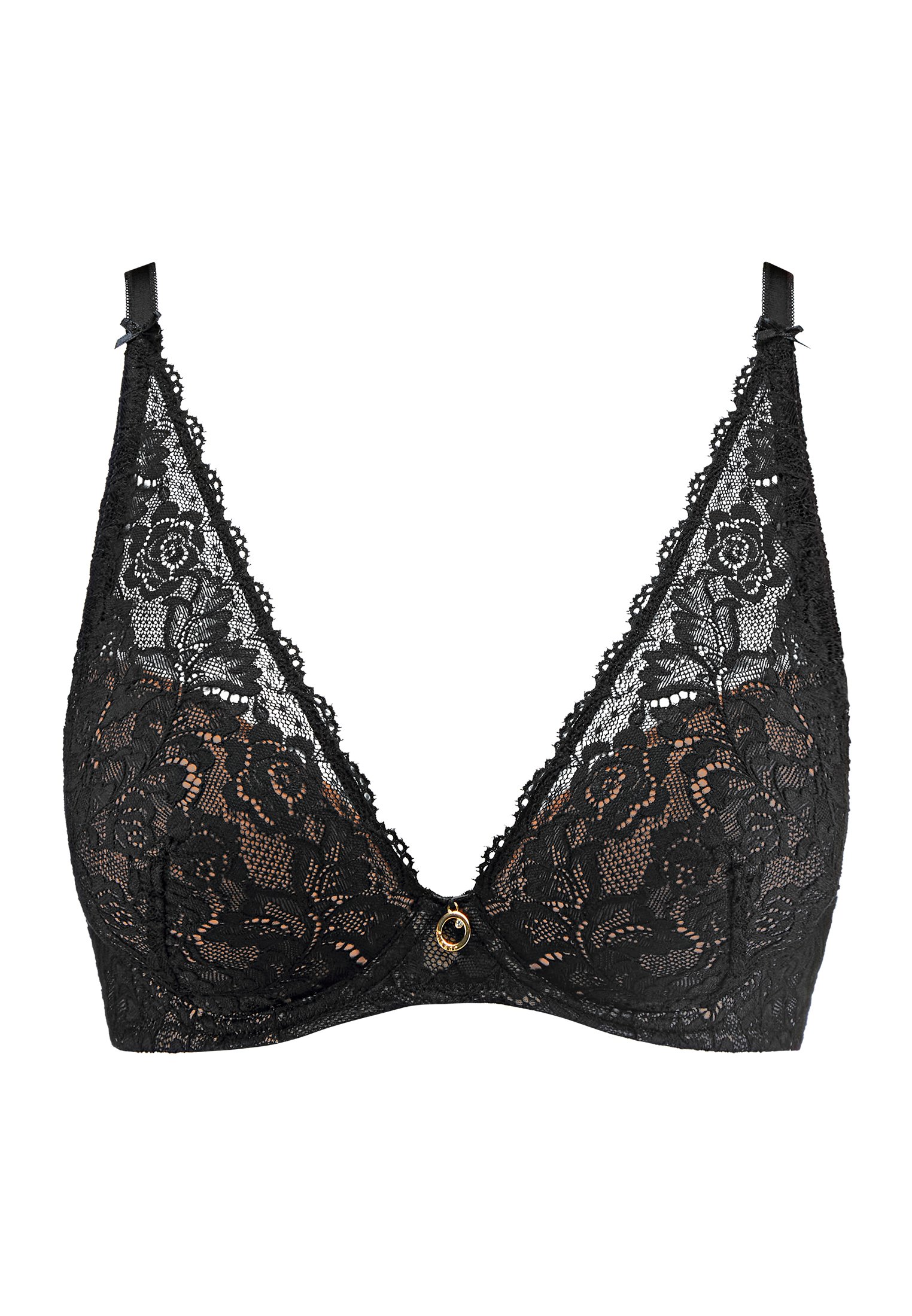 A Fleur De Toi scarf-style plunge bra AUBADE Black