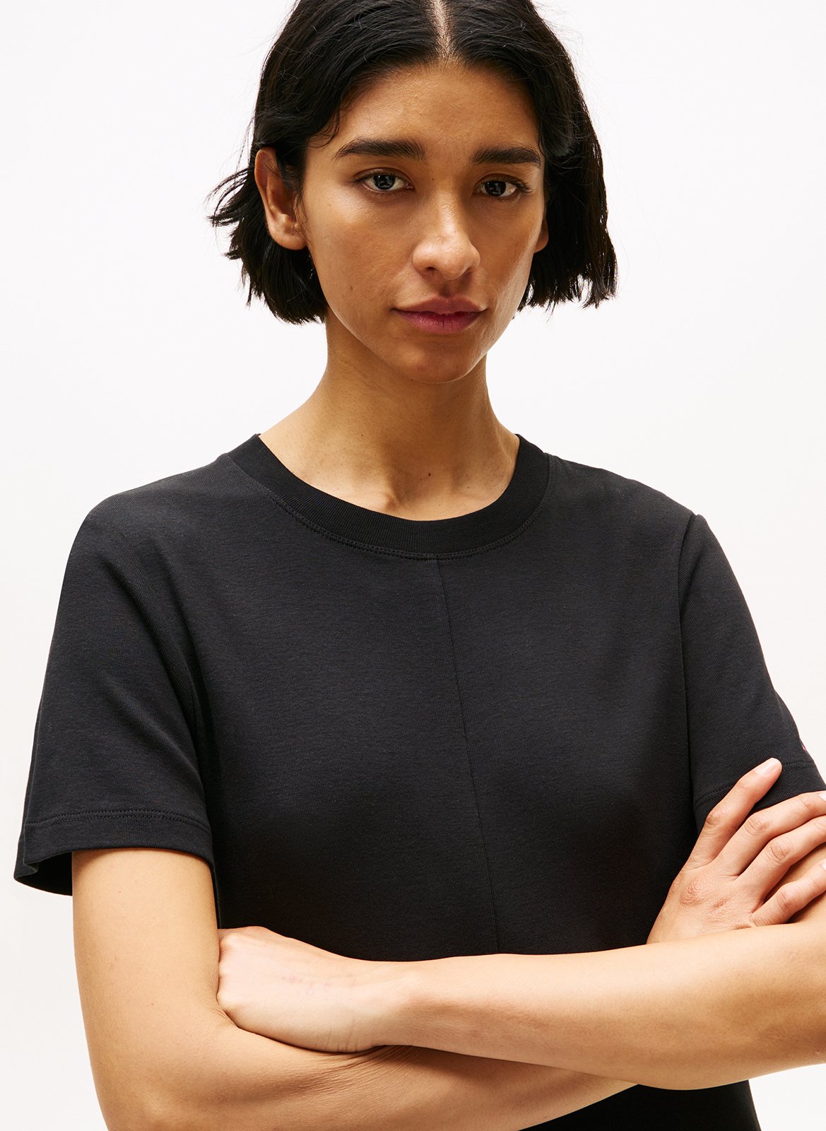 Long cotton dress TOMMY HILFIGER Black