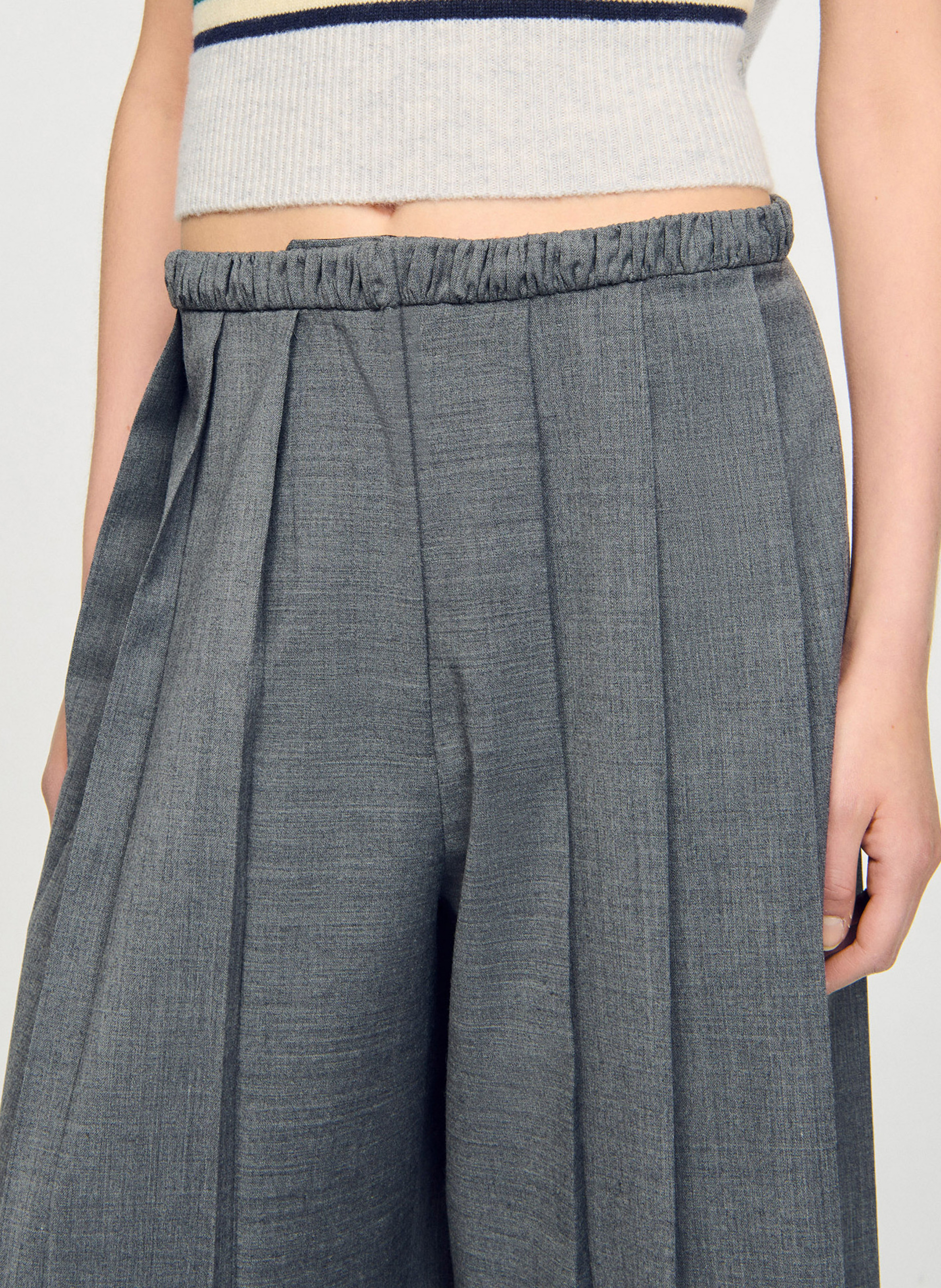 Bermuda plissé  SANDRO Gris