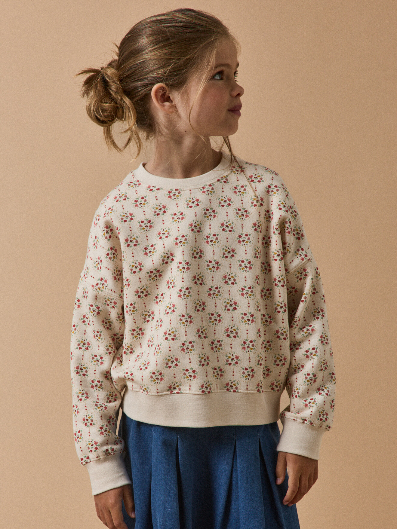 Printed Charline sweatshirt in organic cotton CYRILLUS Multicolored