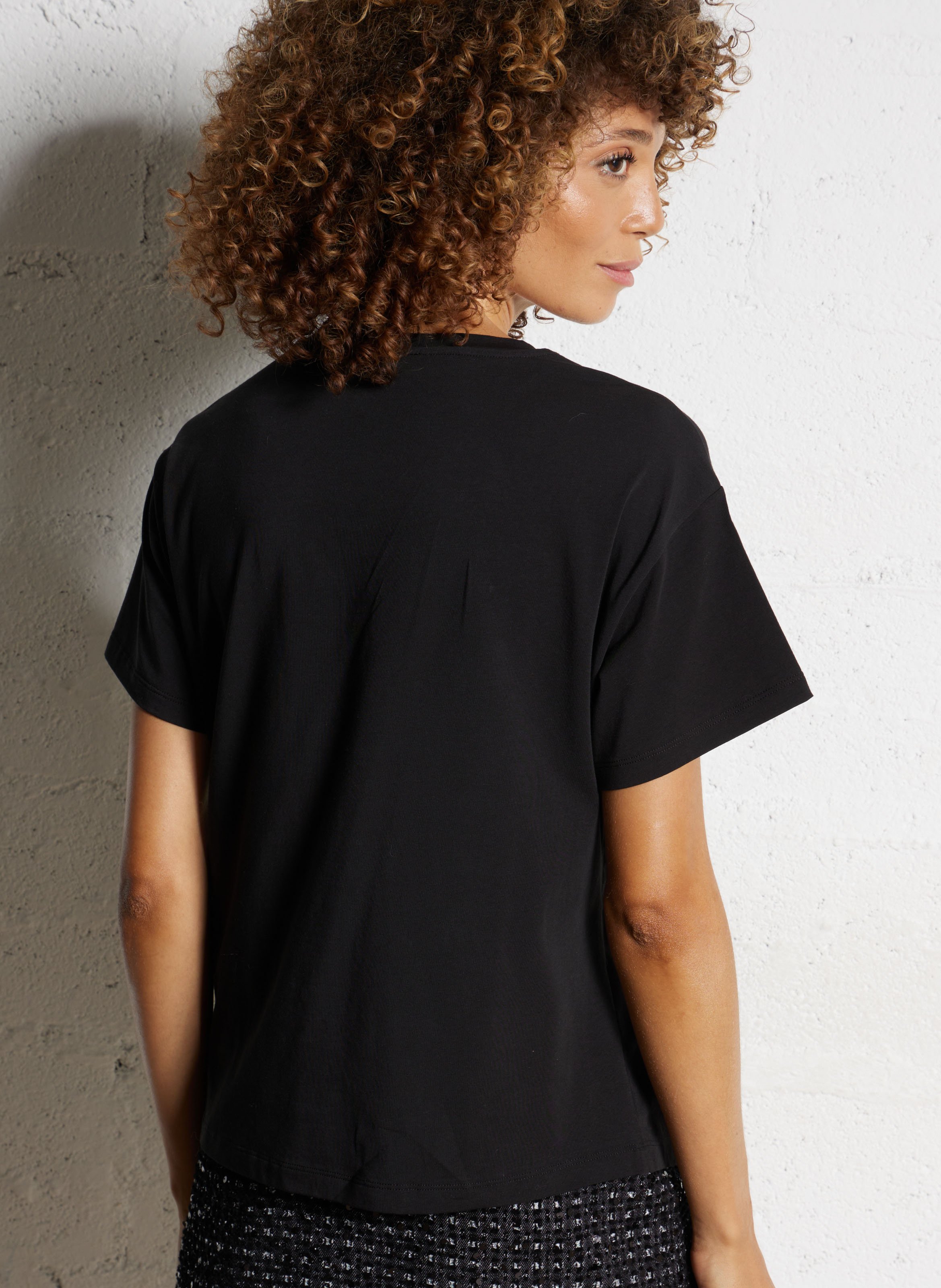 Jacksonville - T-Shirt mit Rundhalsausschnitt aus Baumwoll-Mix LIU JO Schwarz