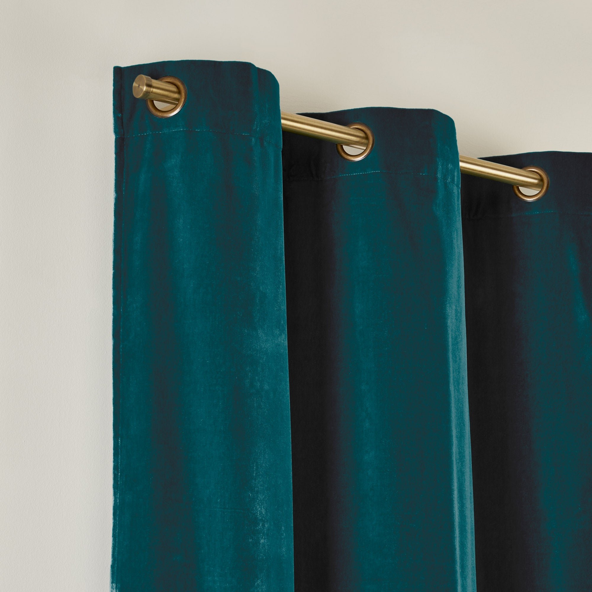 Curtain with gilt eyelets MADURA Blue