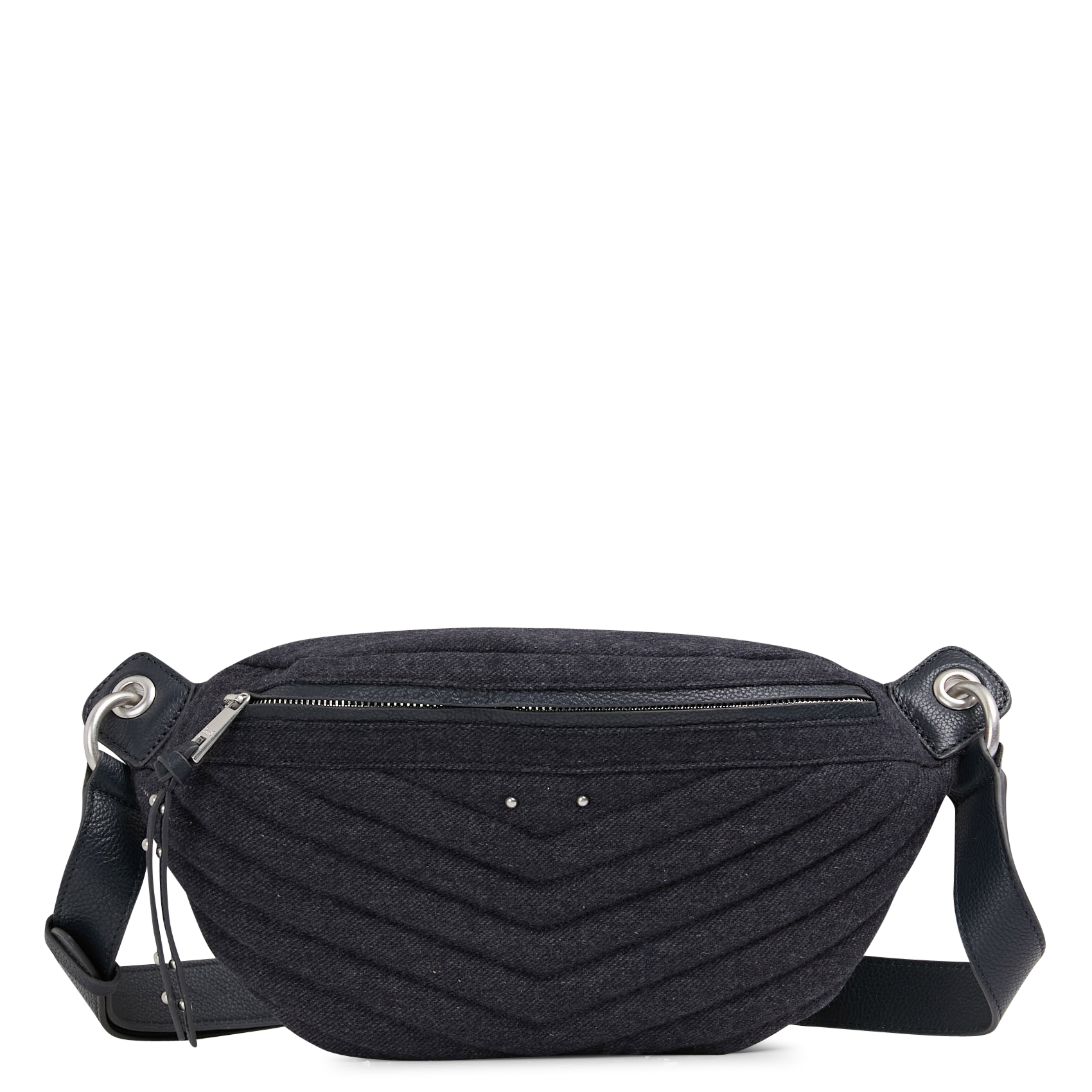 Quilted mix fanny pack IKKS Blue