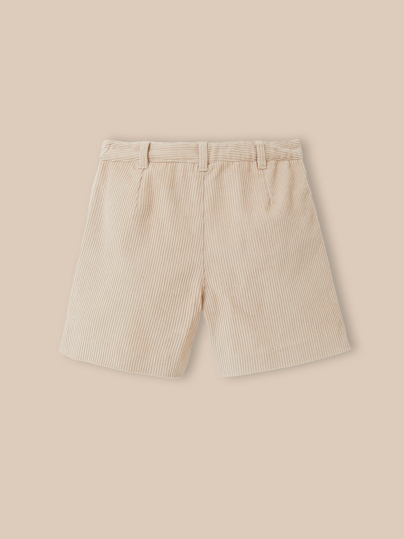 High-waisted velvet shorts CYRILLUS Beige
