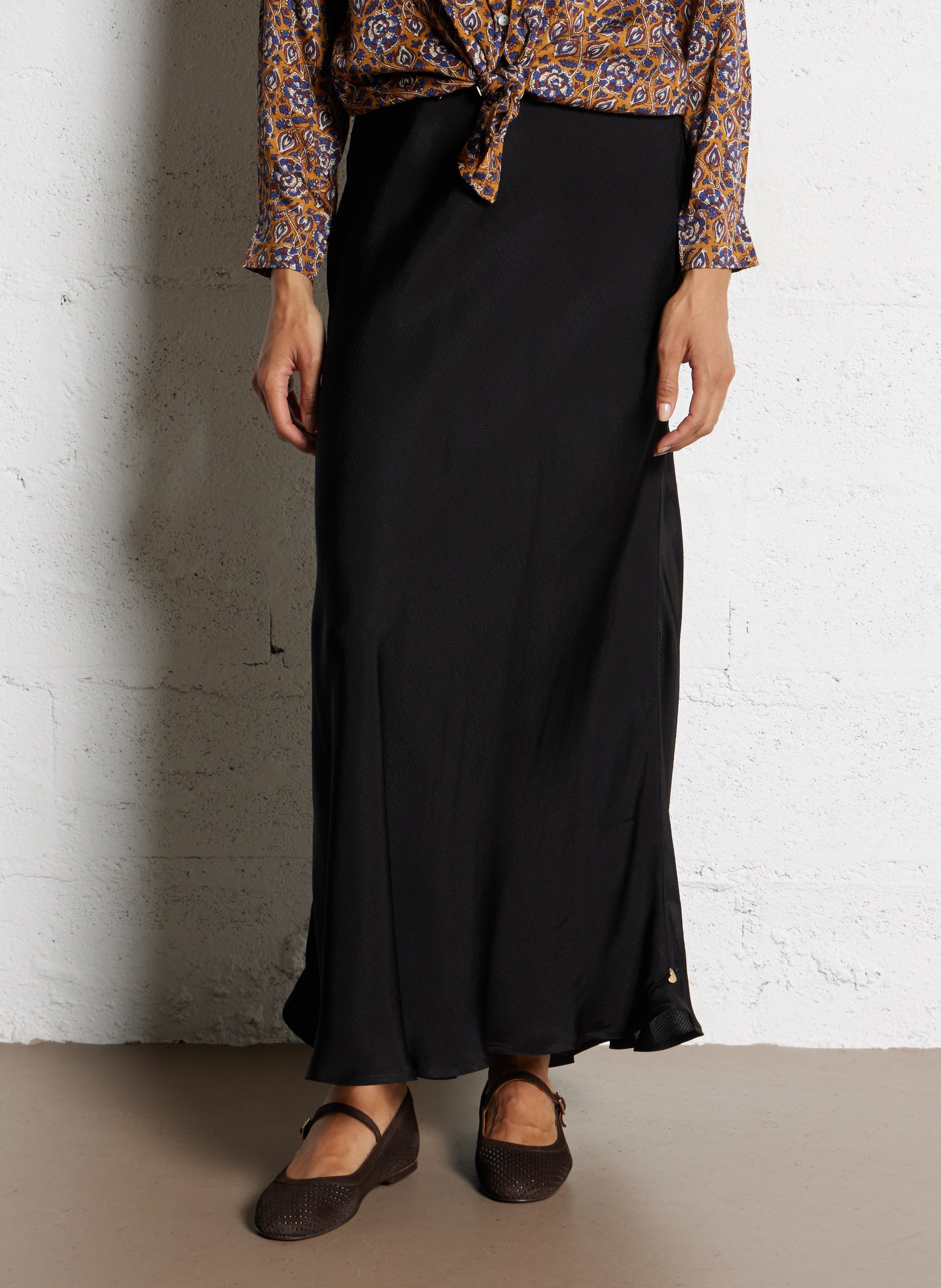 Jupe midi satinée FABIENNE CHAPOT