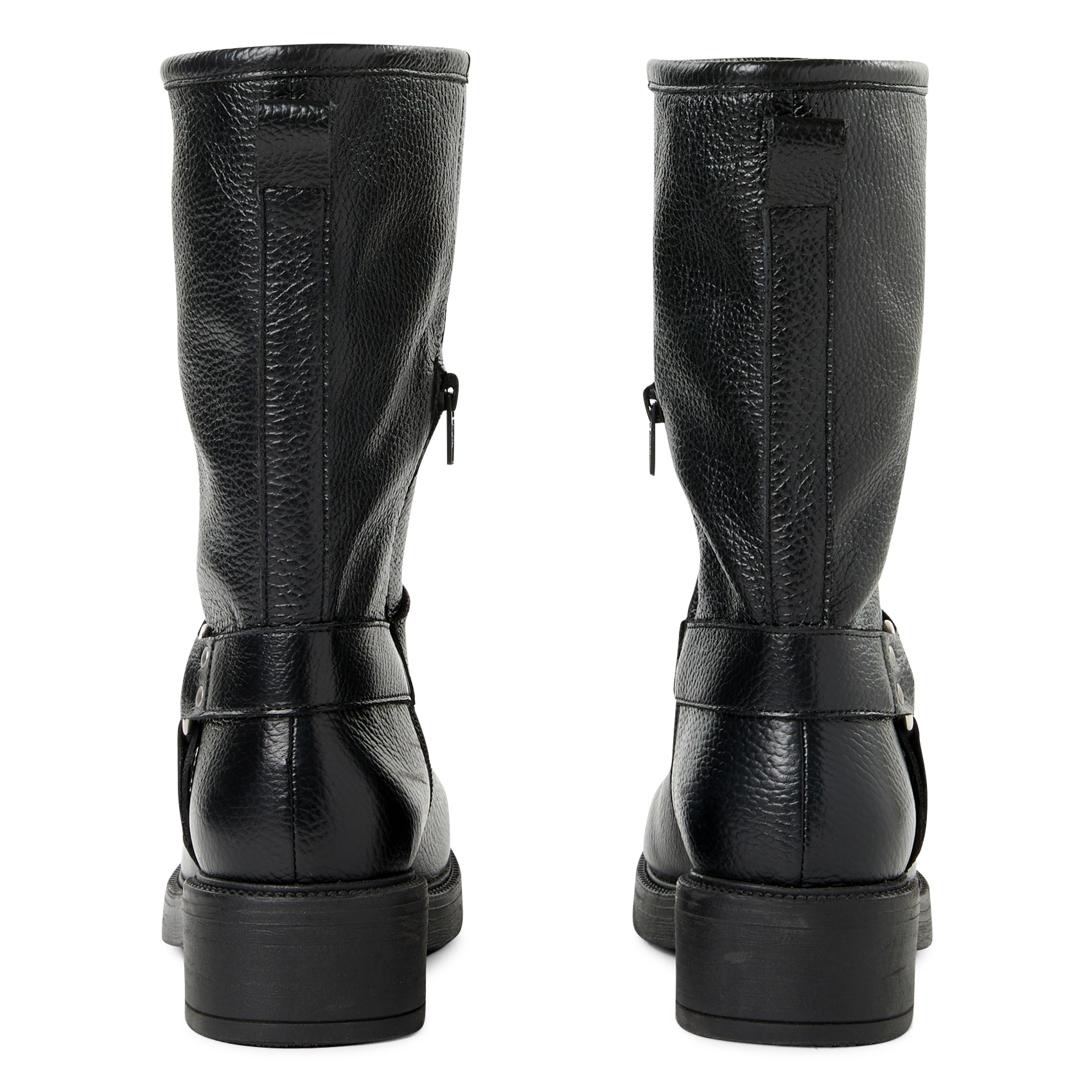 Leather biker ankle boots SAISON 1865 Black