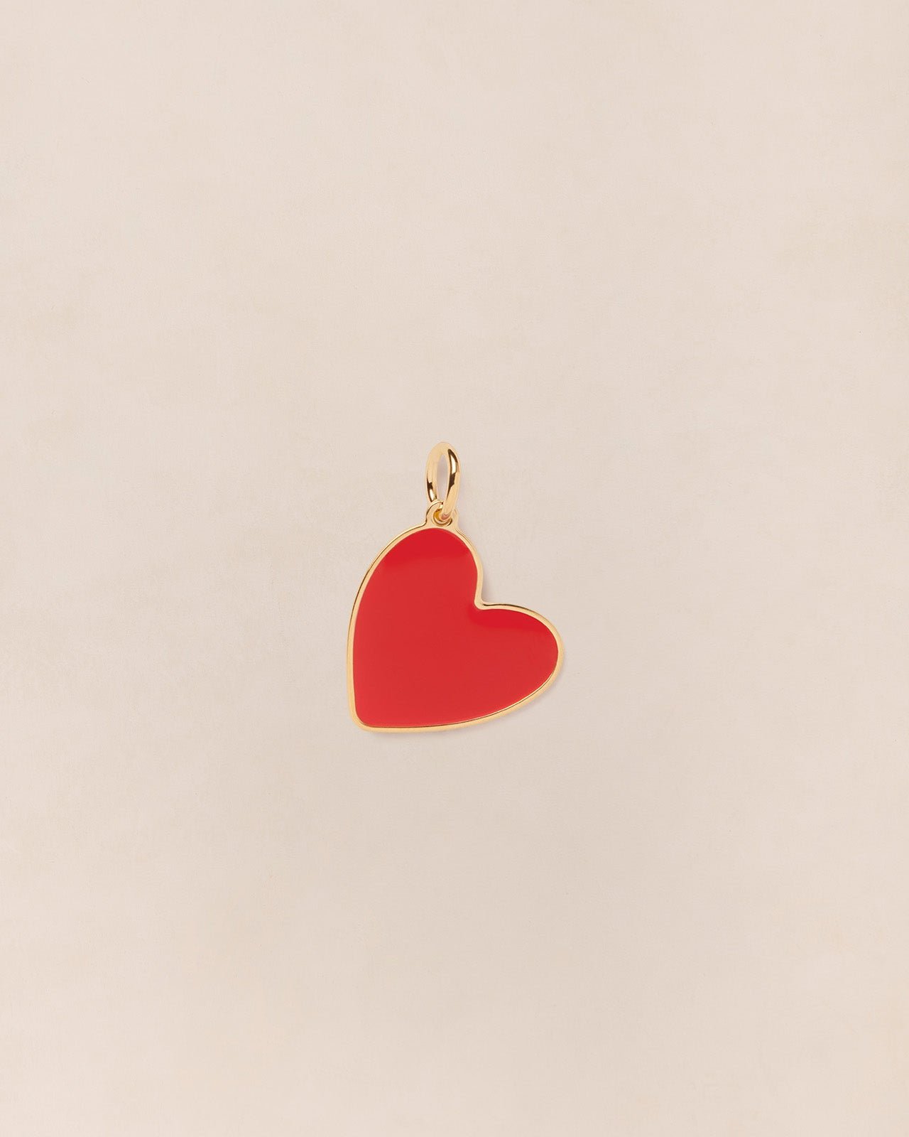 The large colorful heart medal in 24-carat fine gold EMOI EMOI Red