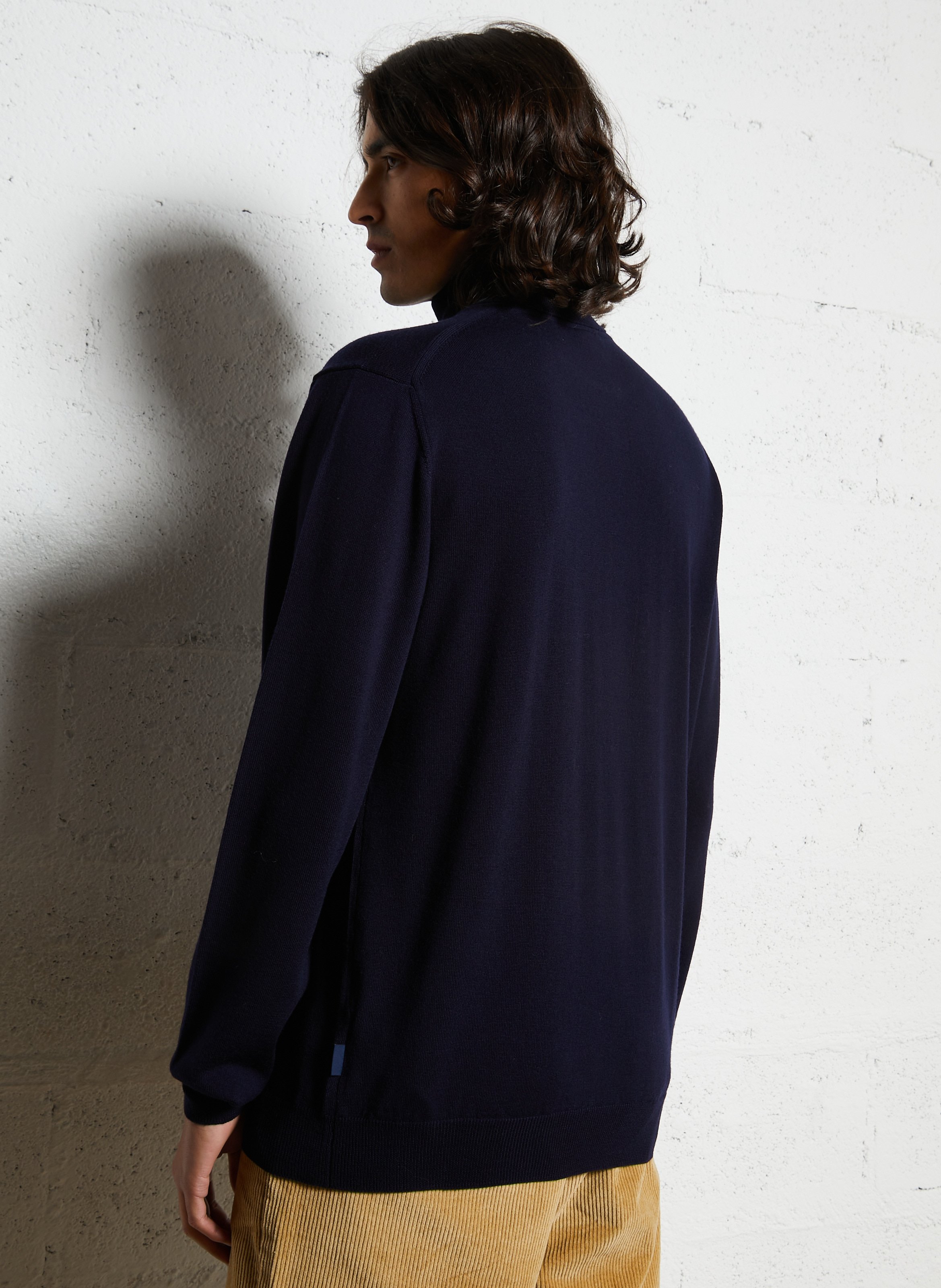 Rechte coltrui van wol FACONNABLE Blauw