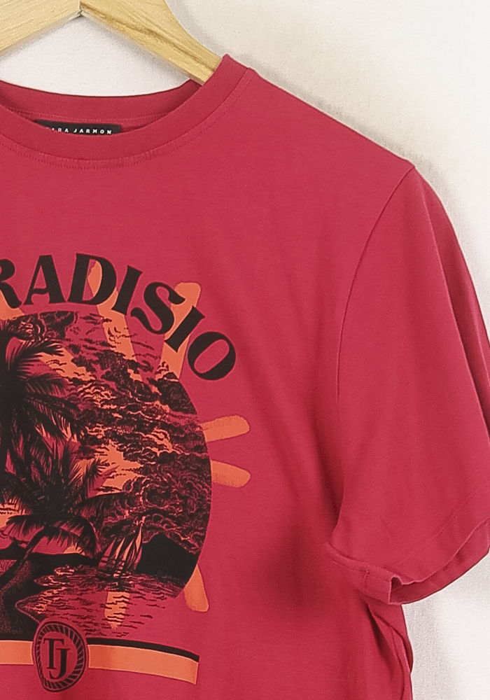 Tommy Badge T-shirt TARA JARMON - Seconde Main Pink