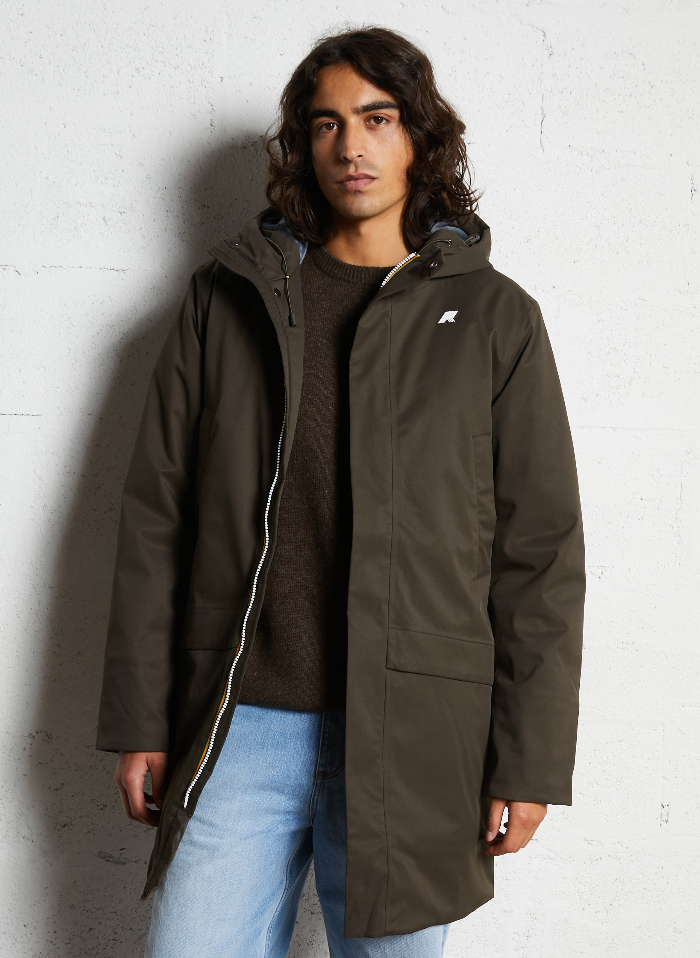 Veste longue col montant K-WAY
