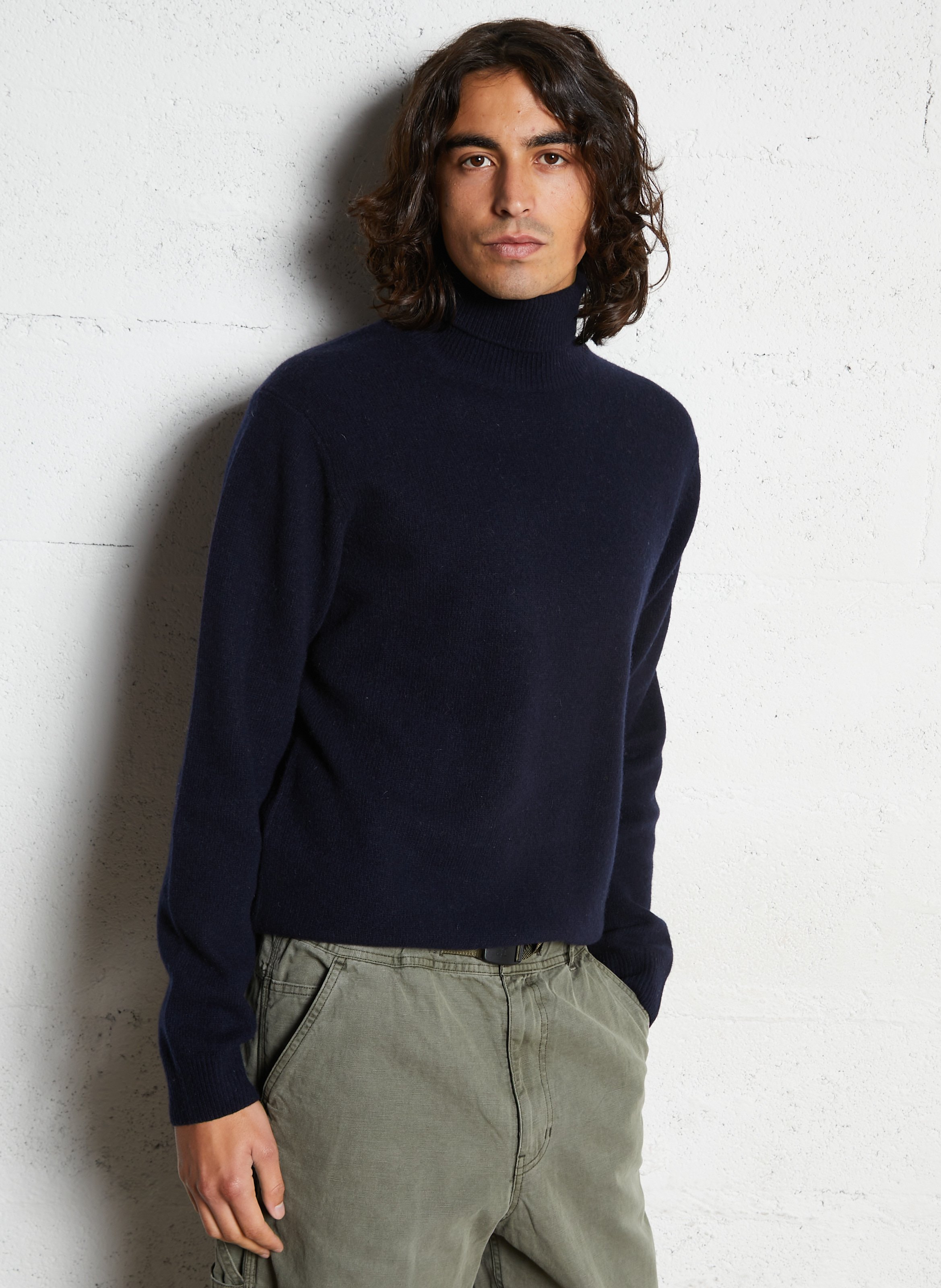 Straight wool-blend polo neck sweater CASUAL FRIDAY