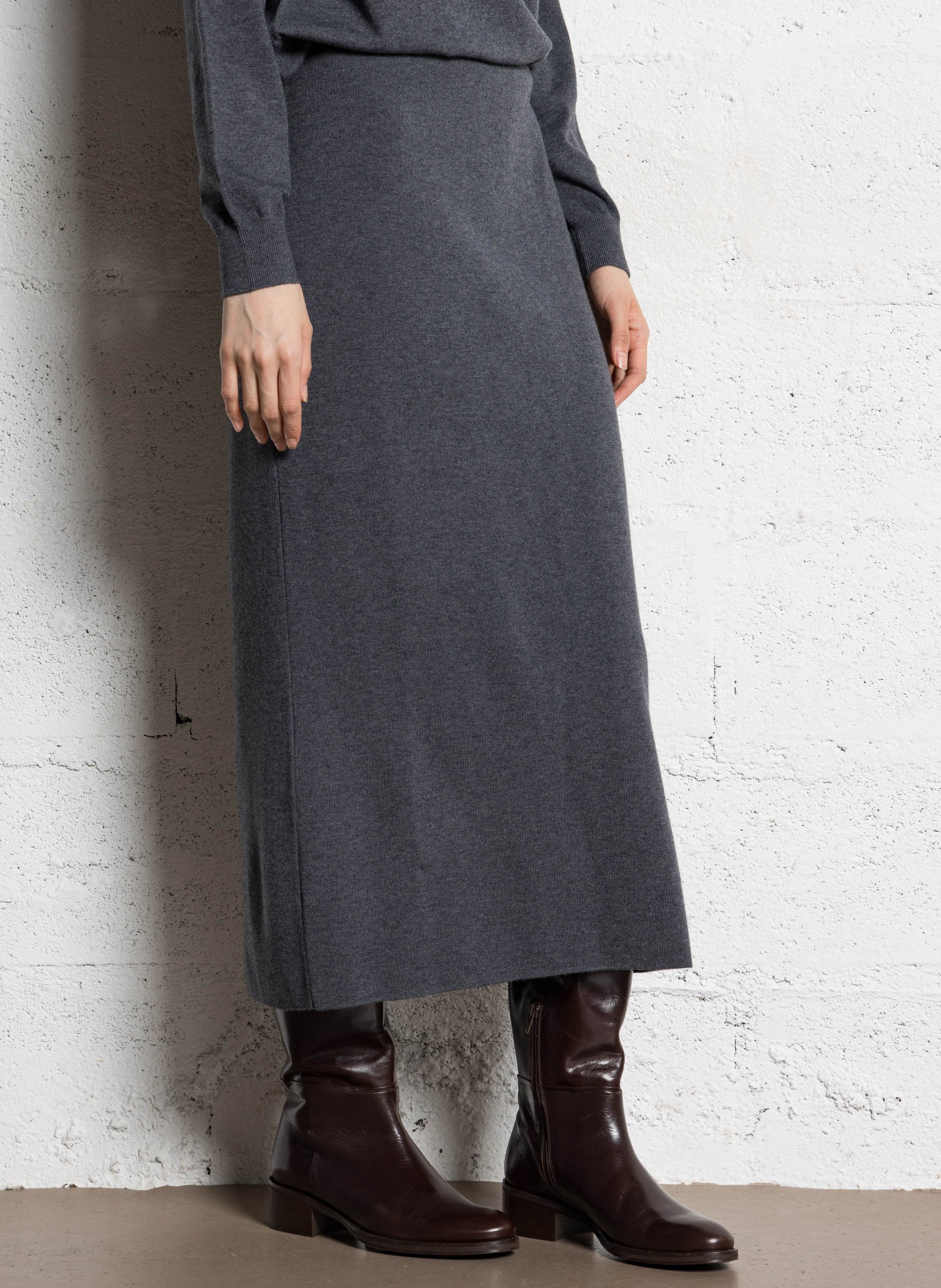 Straight knit midi skirt MAISON 123