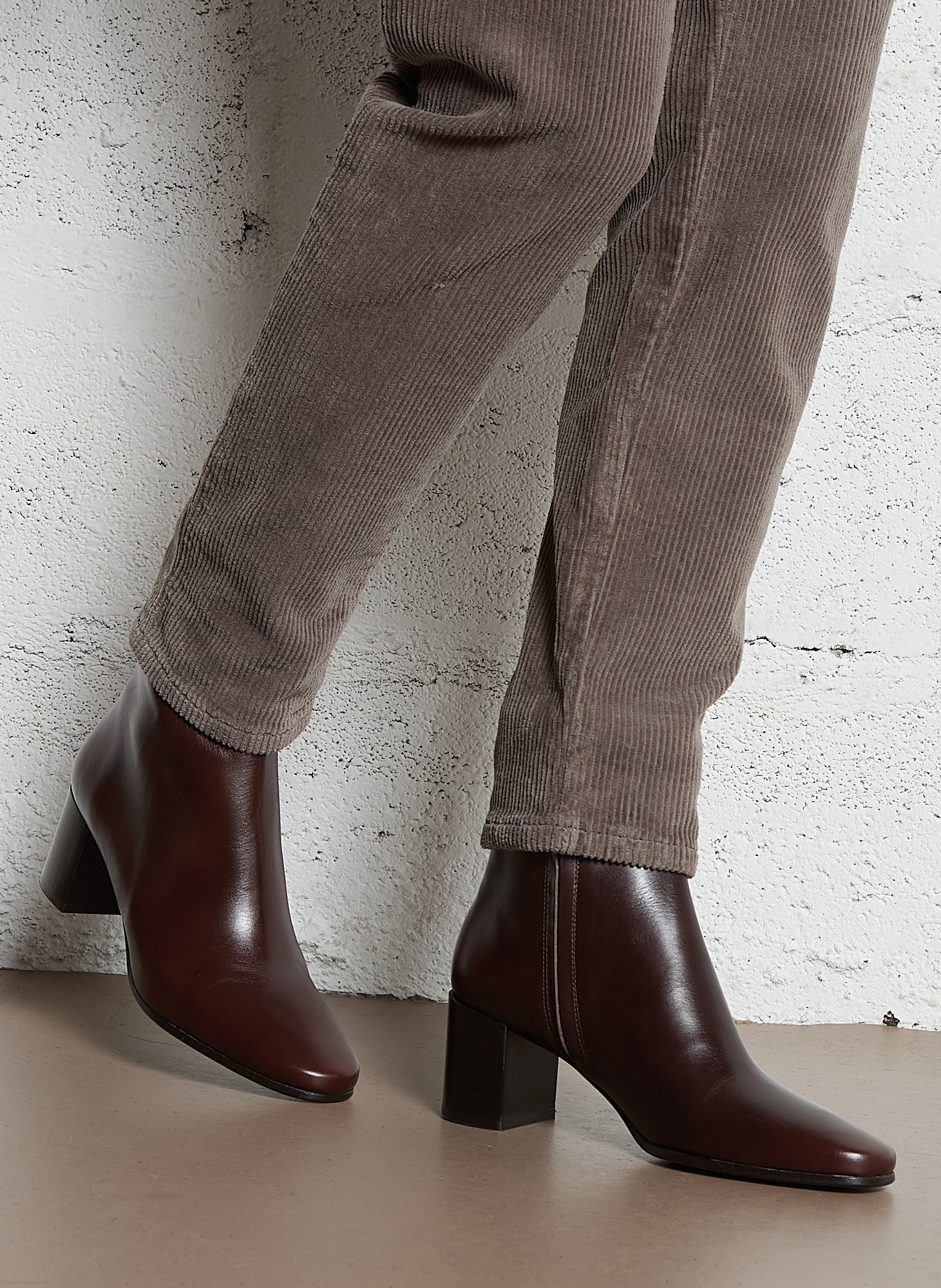 Bottines en cuir RIVECOUR Marron
