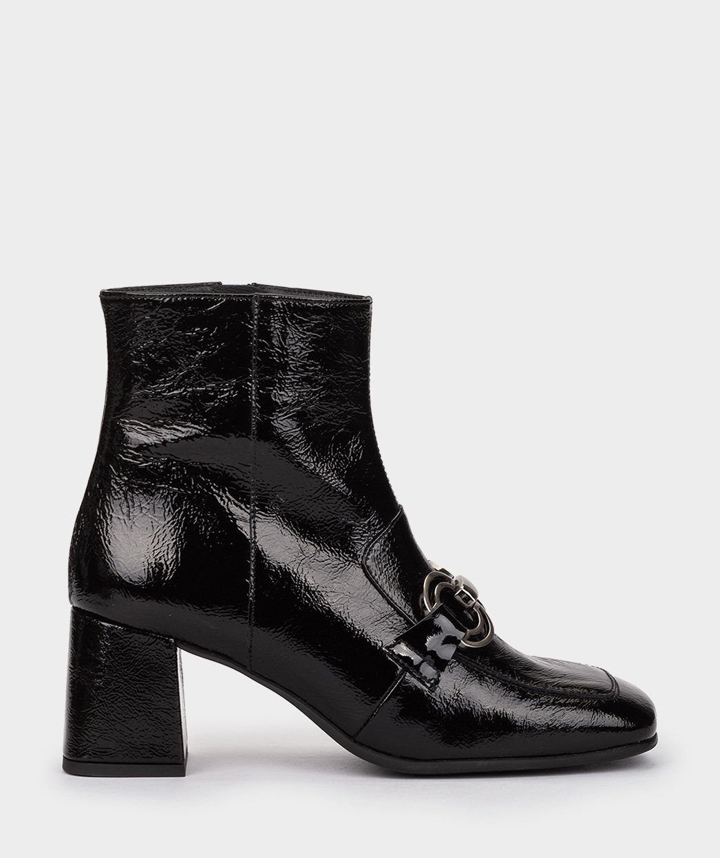 Black patent leather heeled ankle boots PEDRO MIRALLES Black