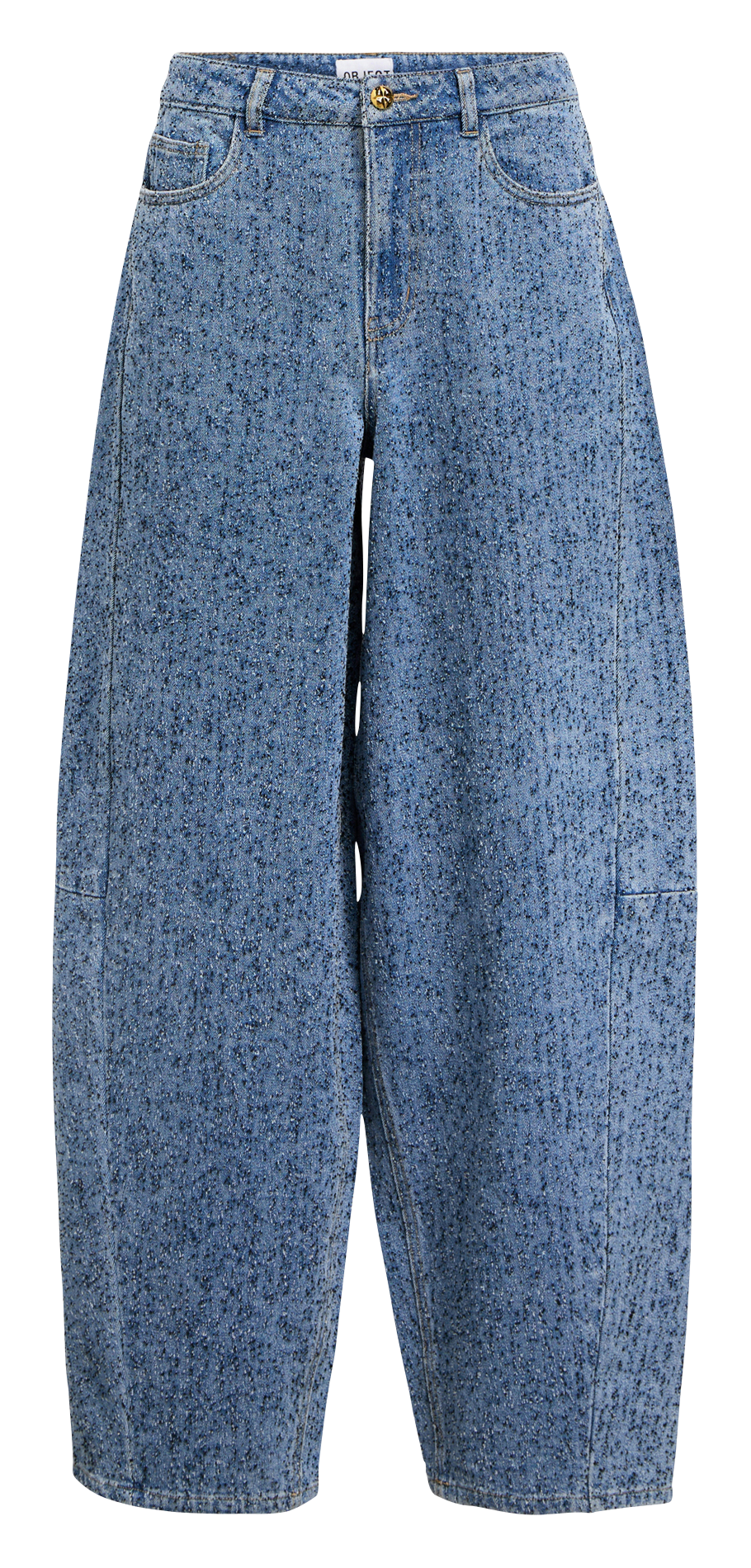 Jean ballon en coton mélangé OBJECT Bleu