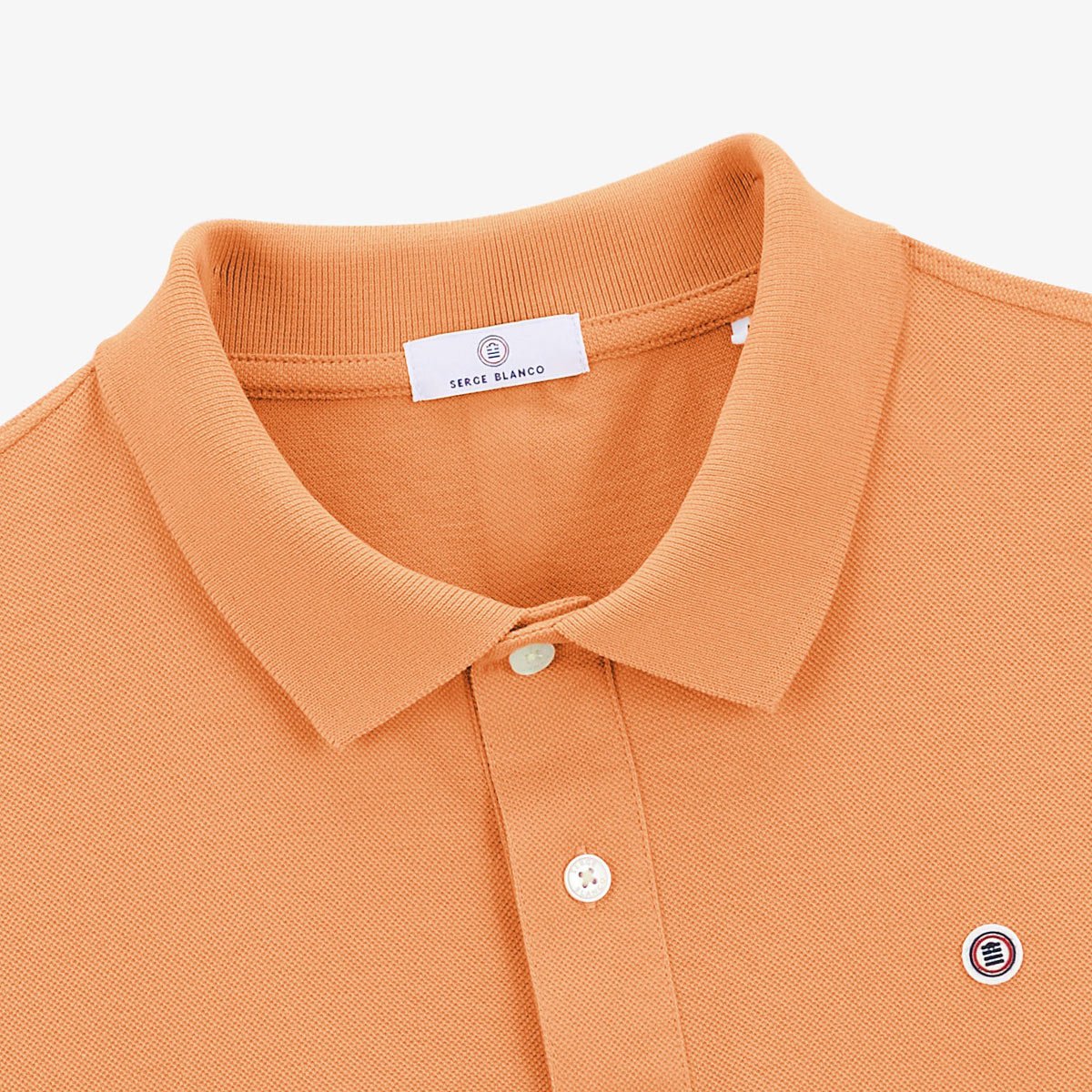 Short-sleeved piqué knit polo SERGE BLANCO Orange