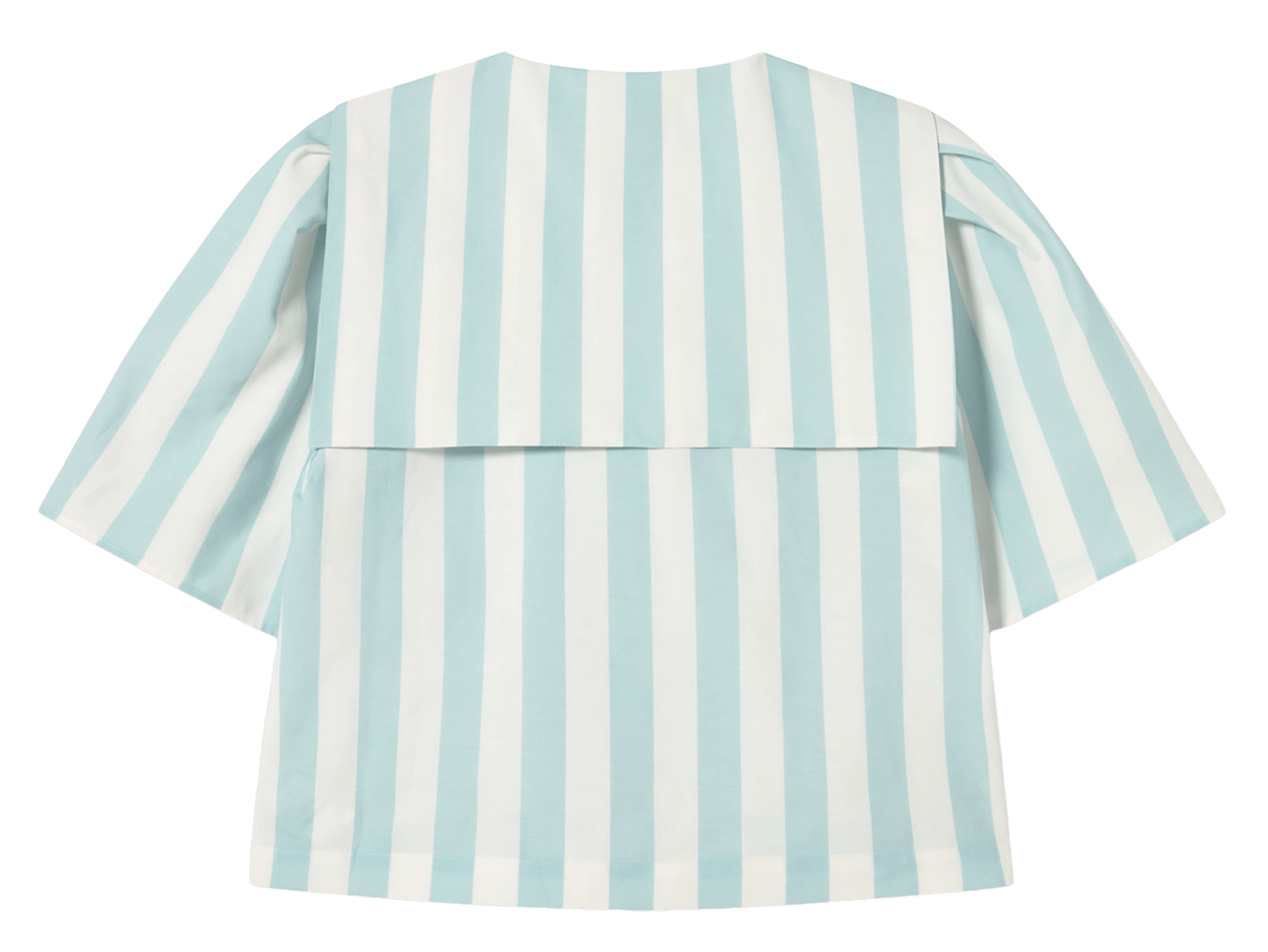 Short striped shirt with lapel THE TINY BIG SISTER Blue