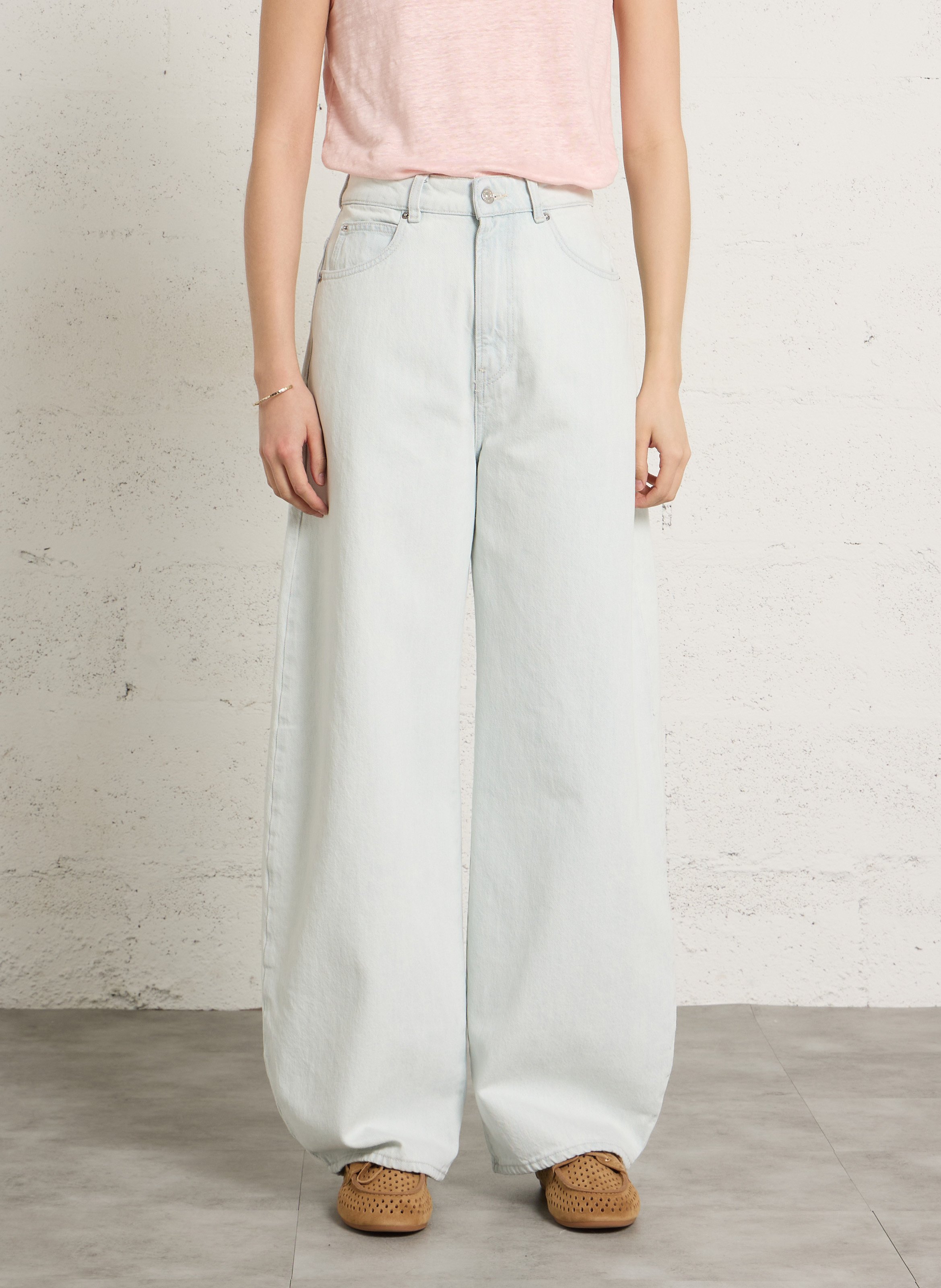 Boyfriend-Taillenjeans BERENICE Blau