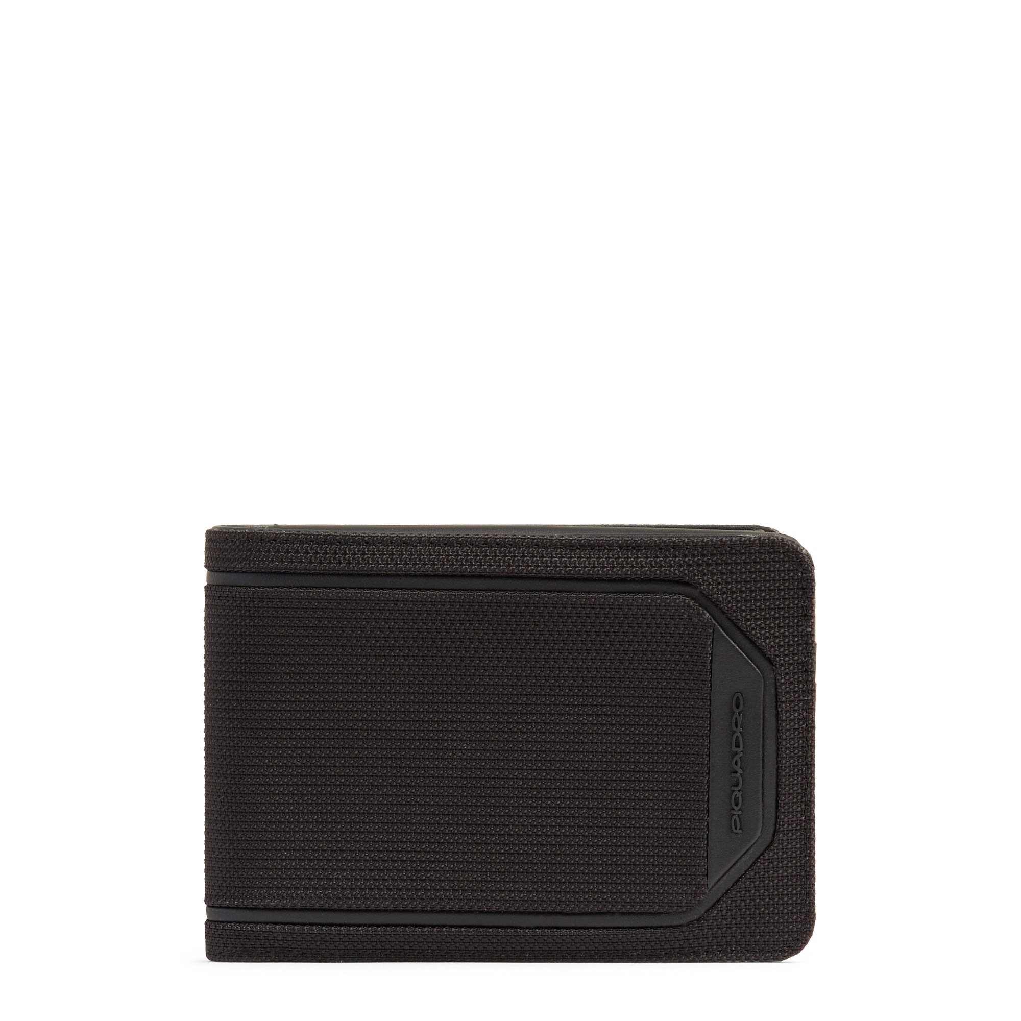 Men's wallet with ID card holder flap PIQUADRO Black