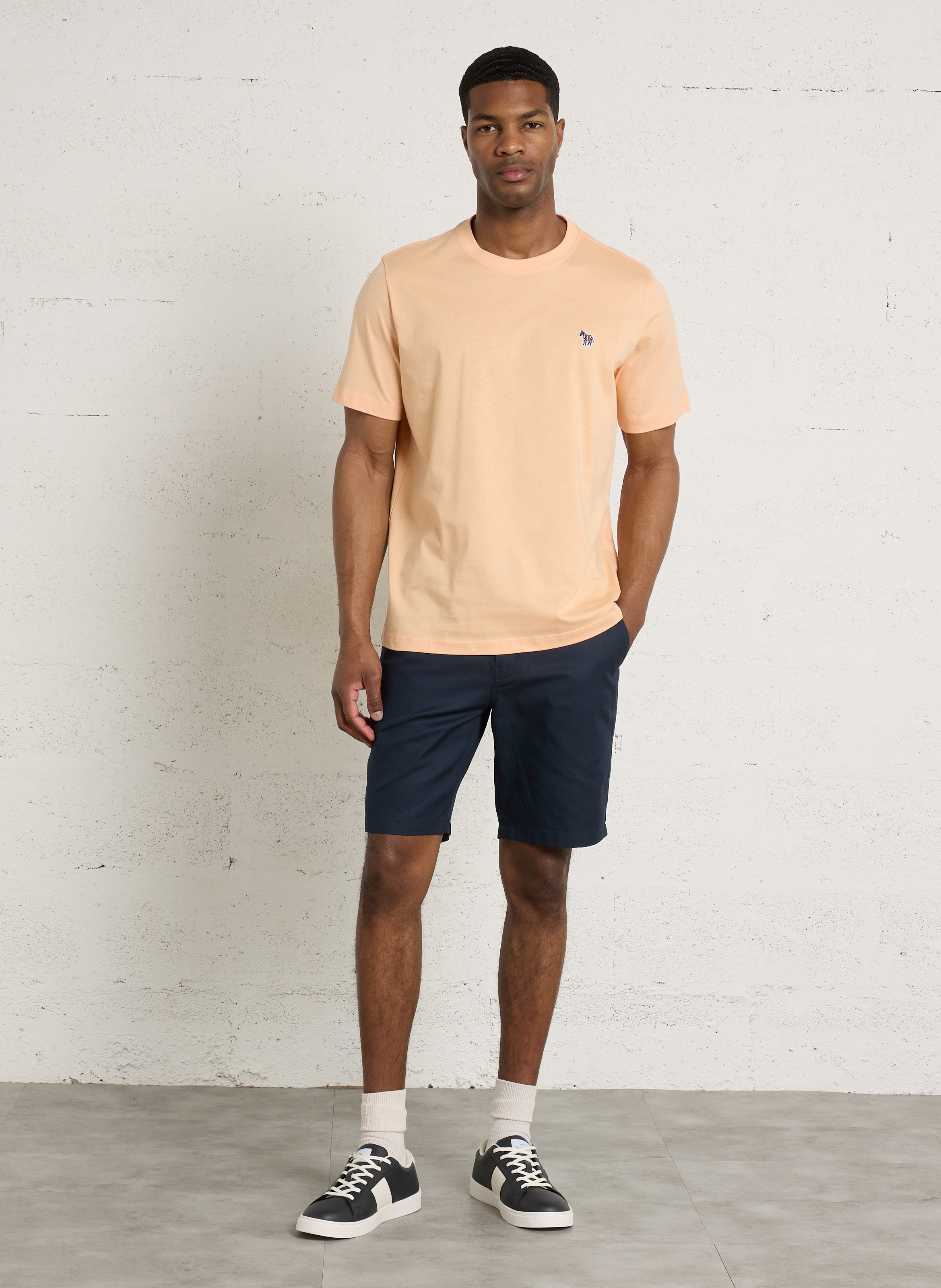 Tee-shirt droit col rond en coton bio PAUL SMITH Orange