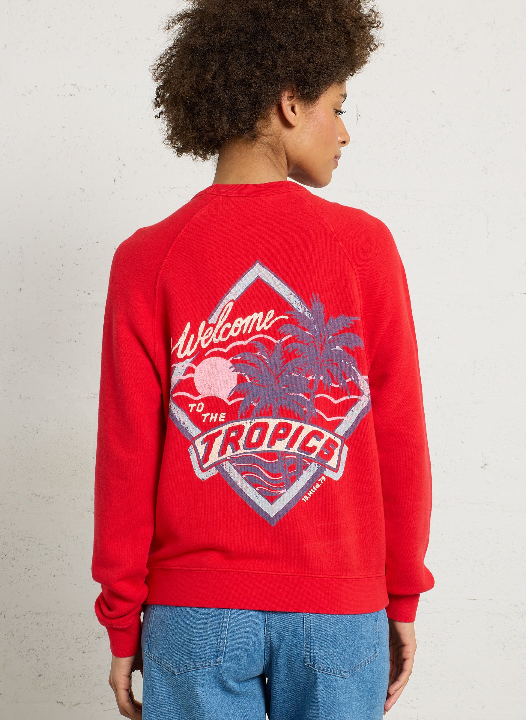 Sweat col rond en coton HARTFORD Multicolore