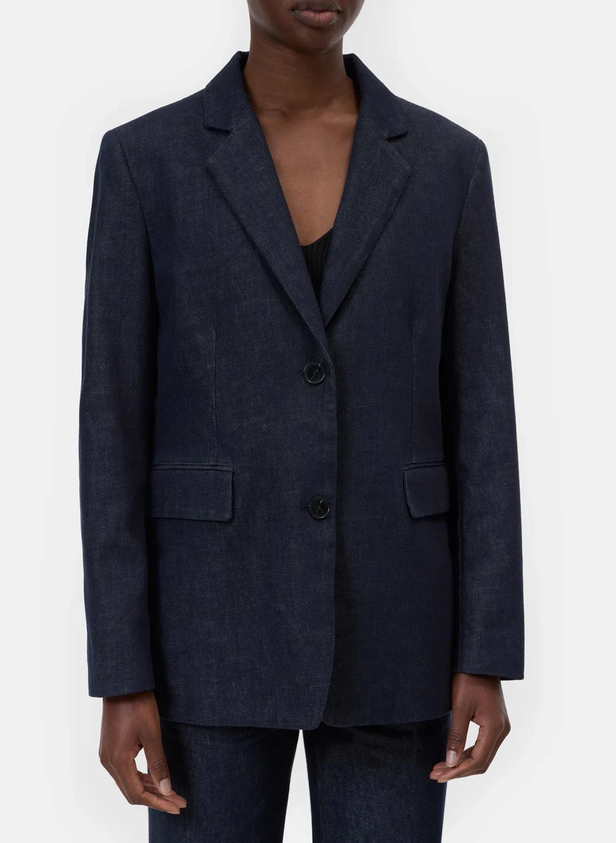 Blazer col tailleur en coton  CLOSED Bleu