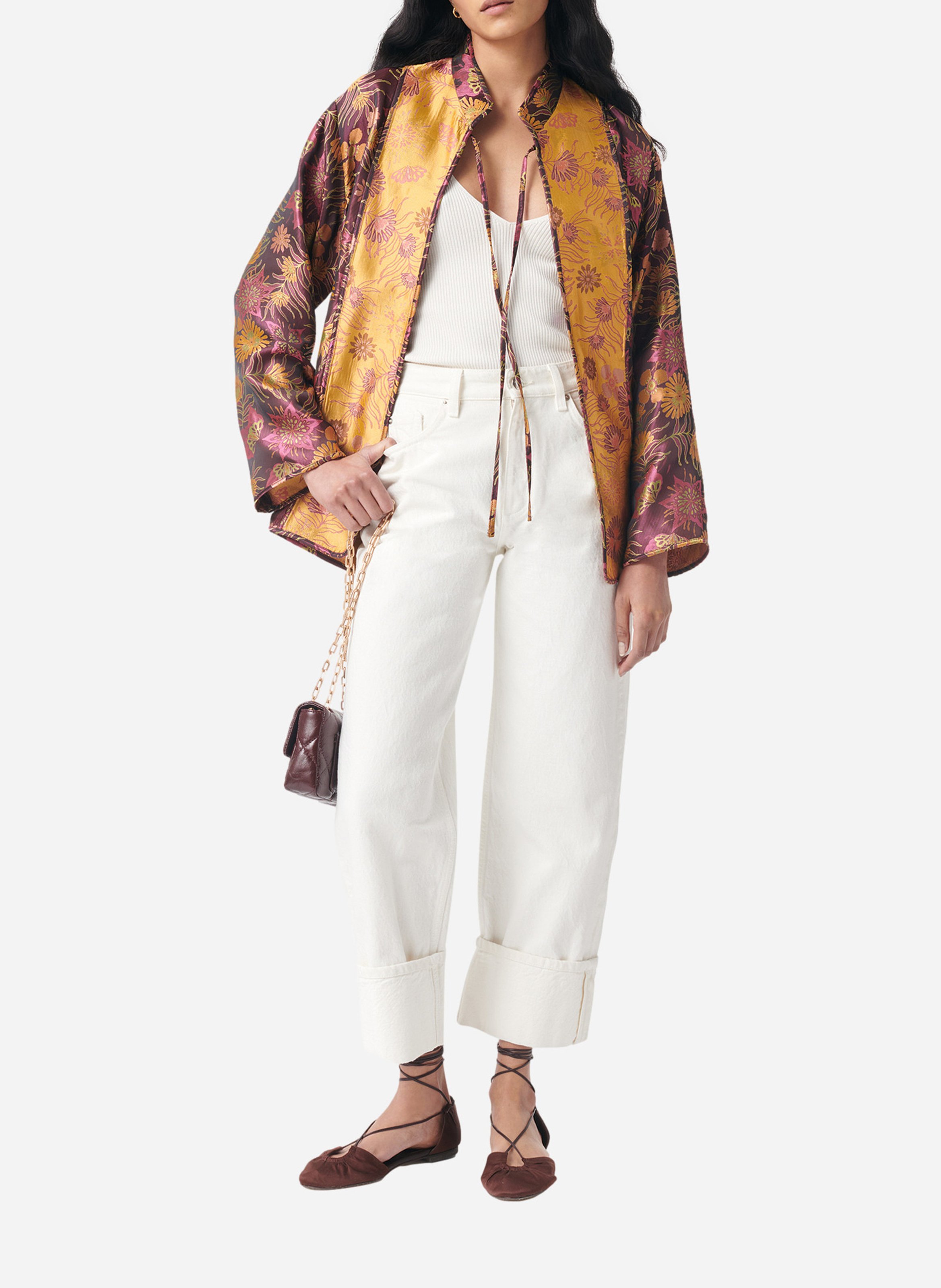 Veste col ouvert imprimée VANESSA BRUNO Multicolore