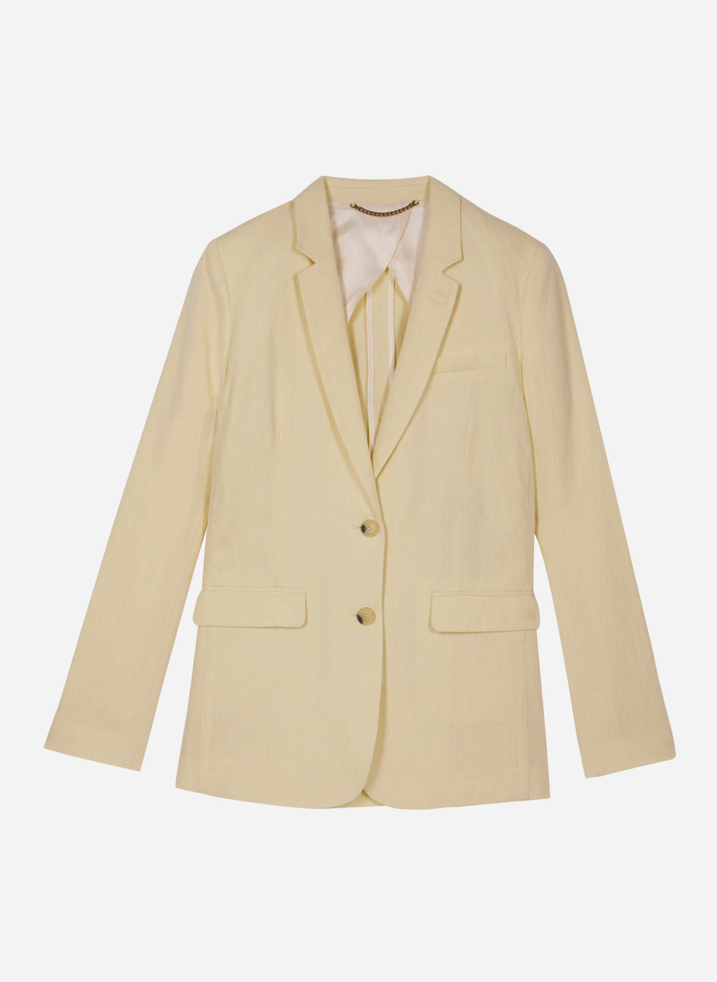 Linen suit jacket THE KOOPLES Yellow